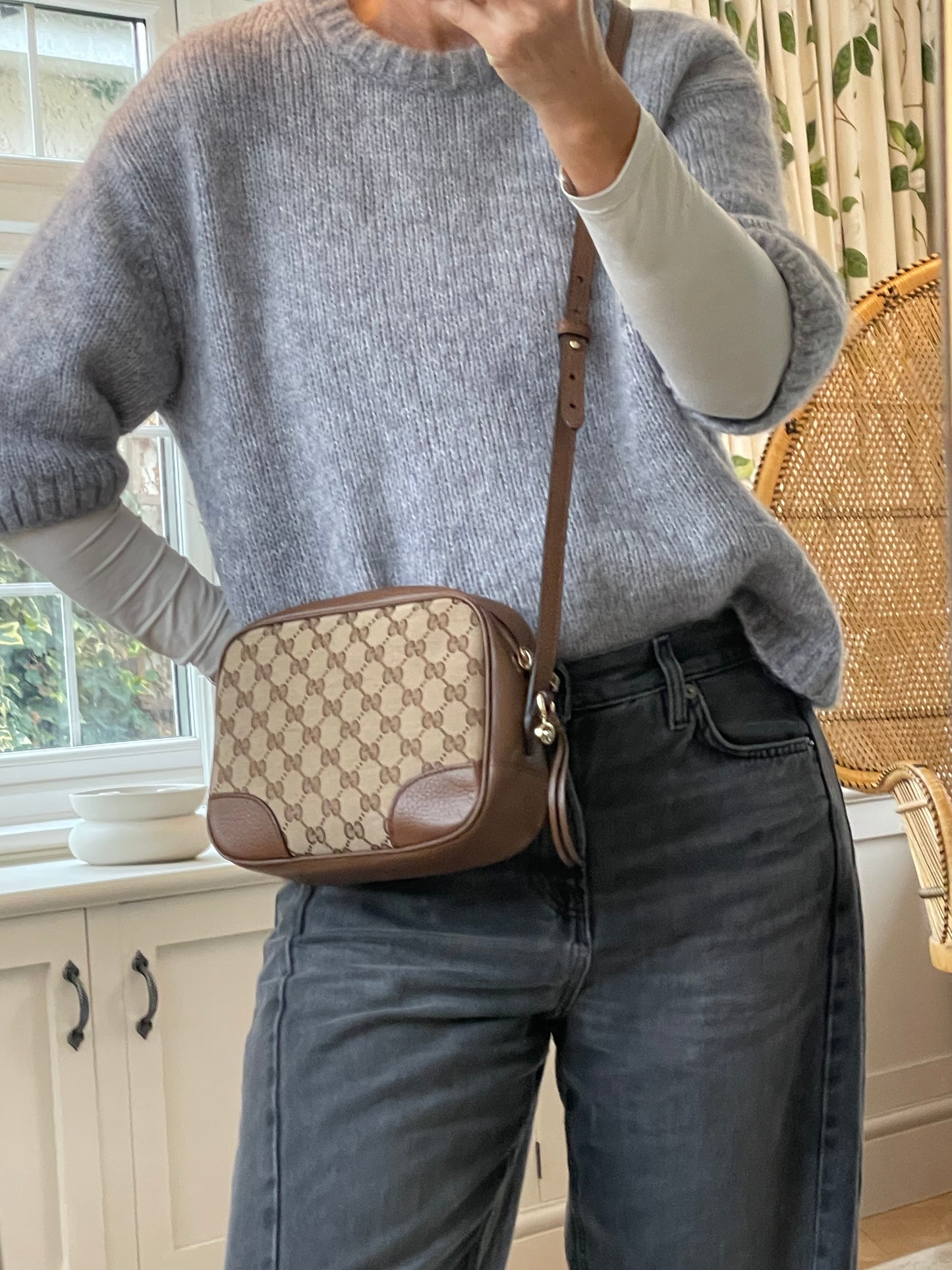 Preloved Gucci Bree Monogram Crossbody Bag