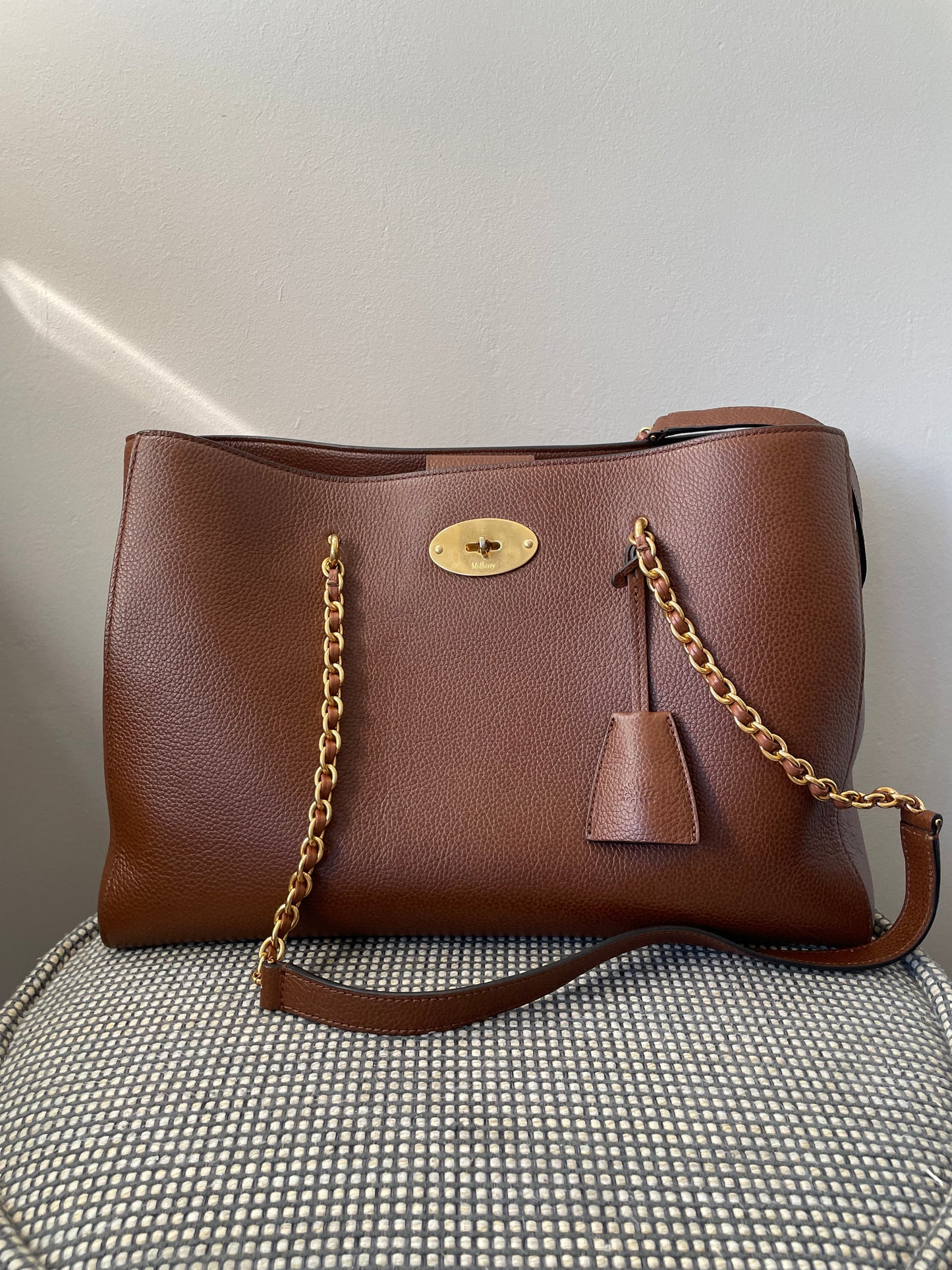 Preloved Mulberry Lily Chain Tote Bag