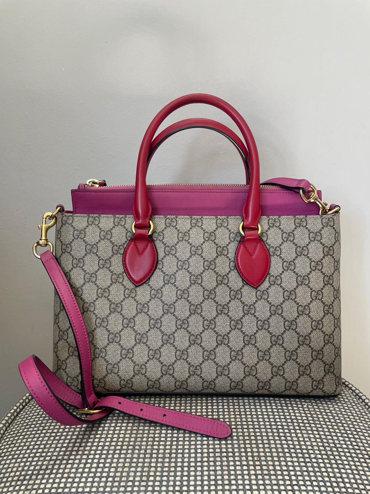 Preloved Gucci Supreme Monogram Tote Bag