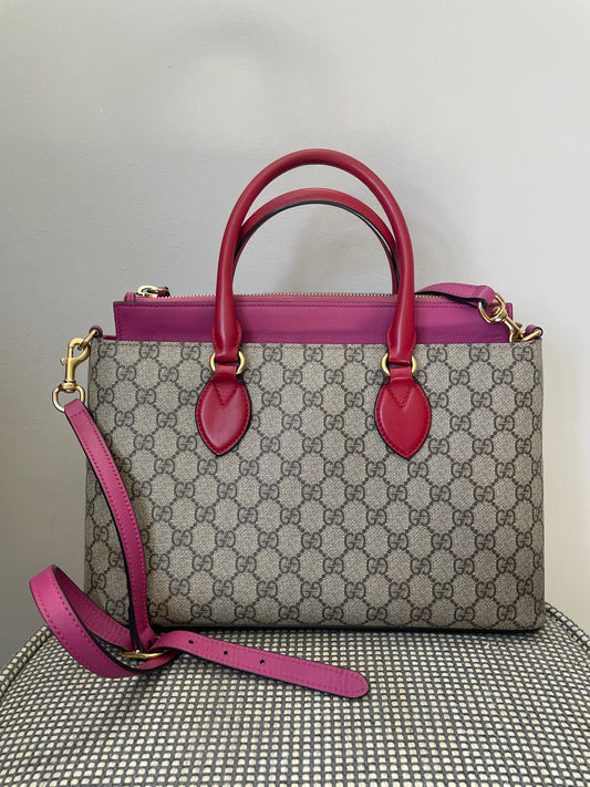 Preloved Gucci Supreme Monogram Tote Bag