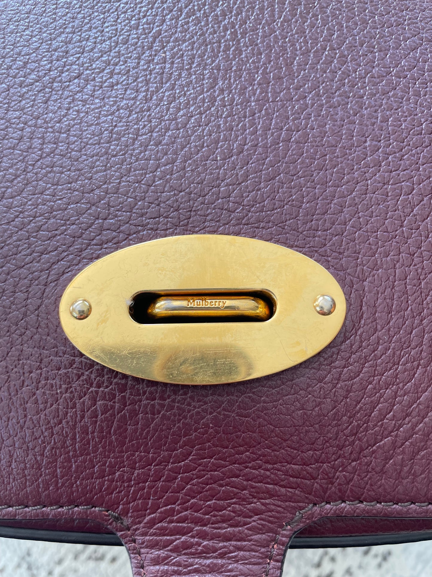 Preloved Mulberry Tenby Satchel Bag, Large