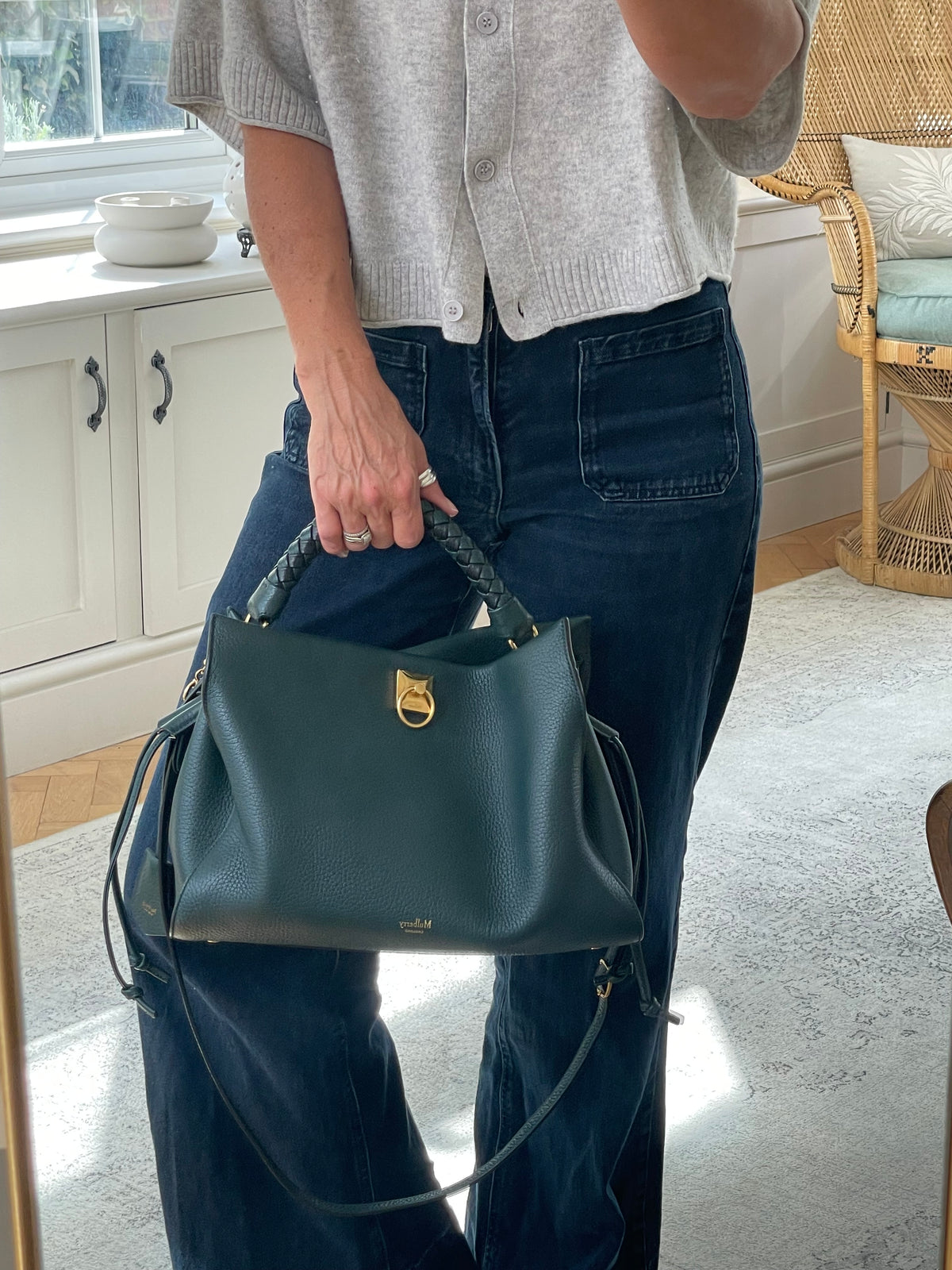 Preloved Mulberry Iris Top Handle Tote Bag, Large