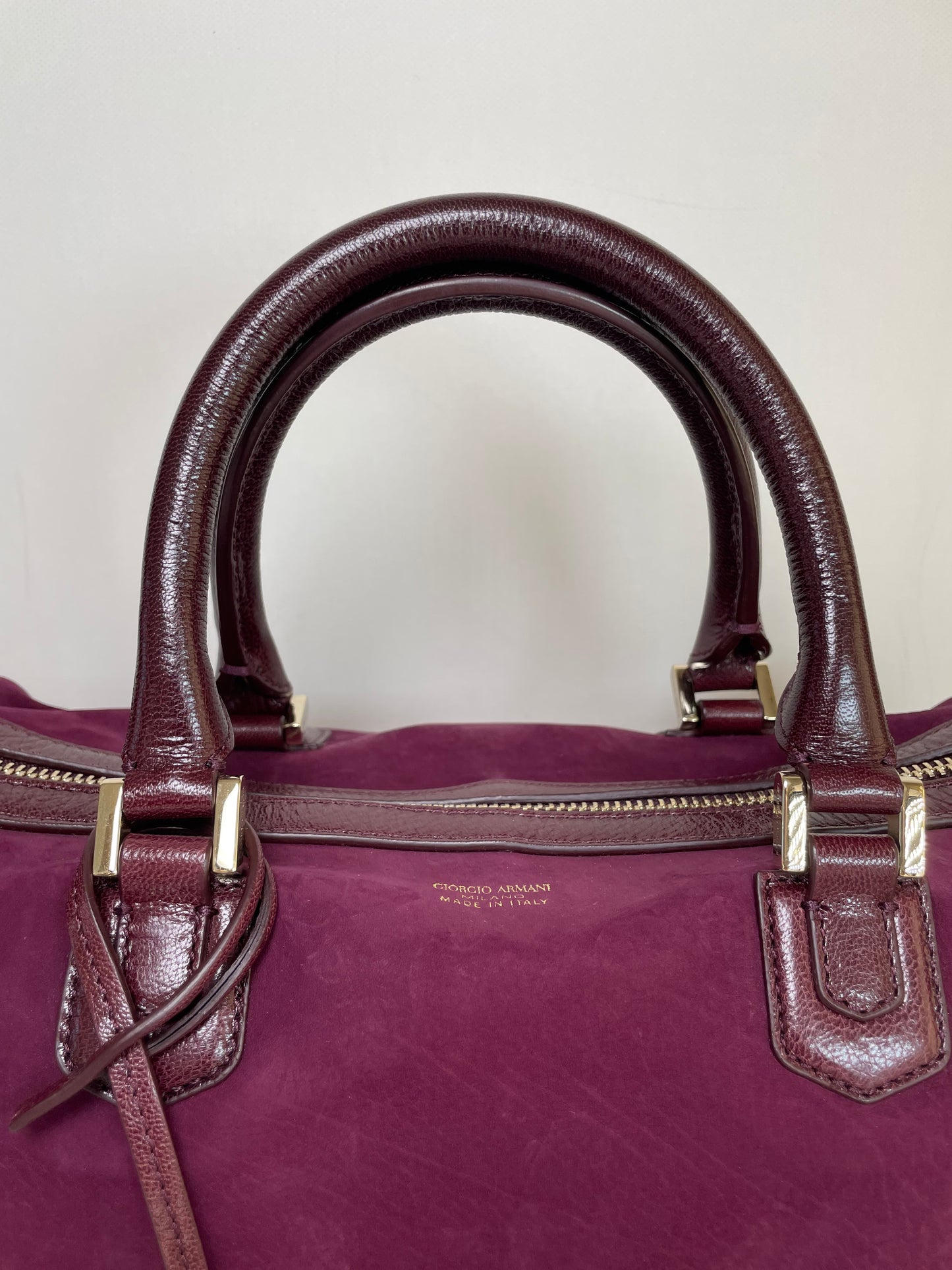 Preloved Giorgio Armani Boston Bag with long strap