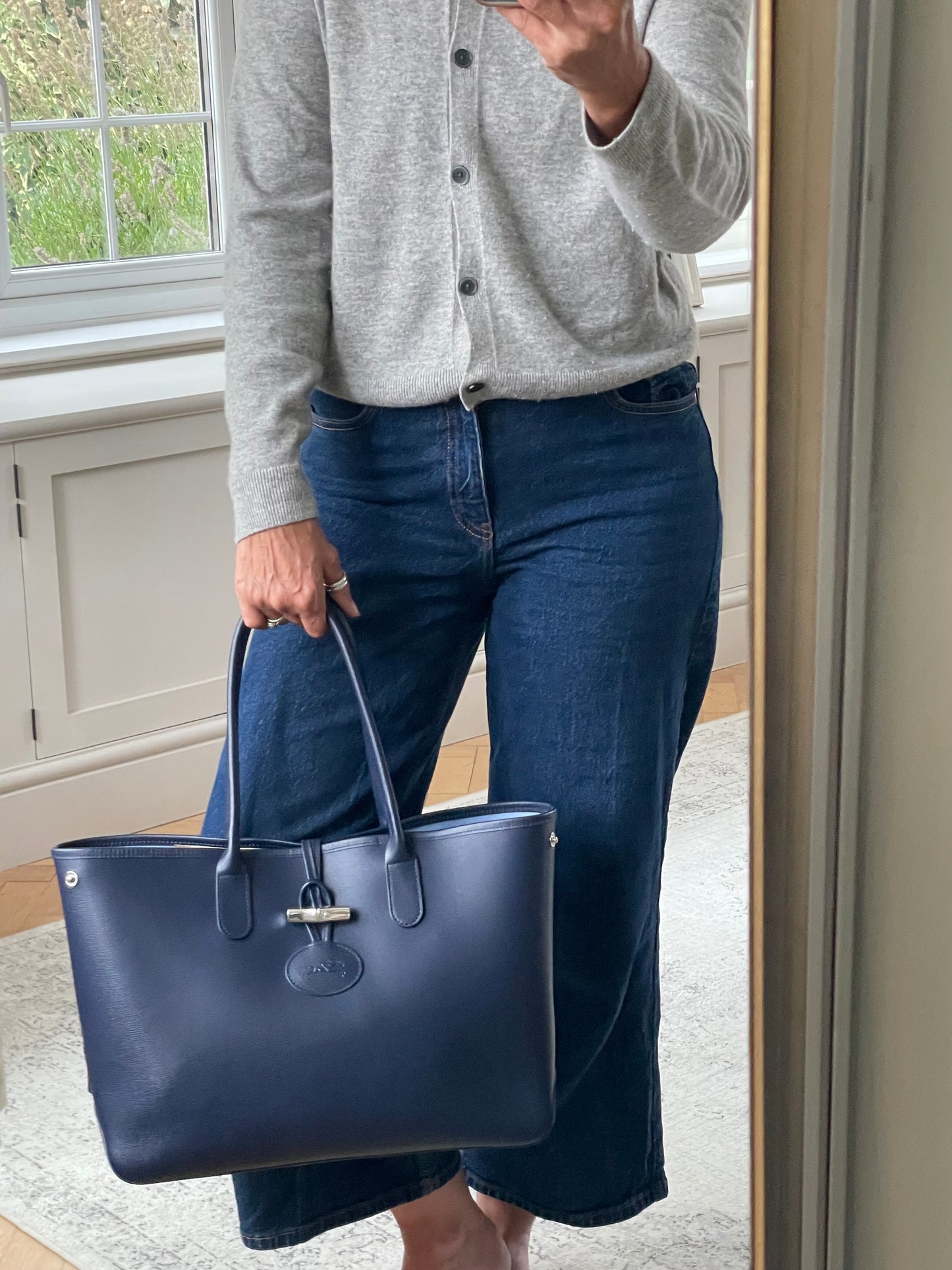 Preloved Longchamp Roseau Shopping Tote