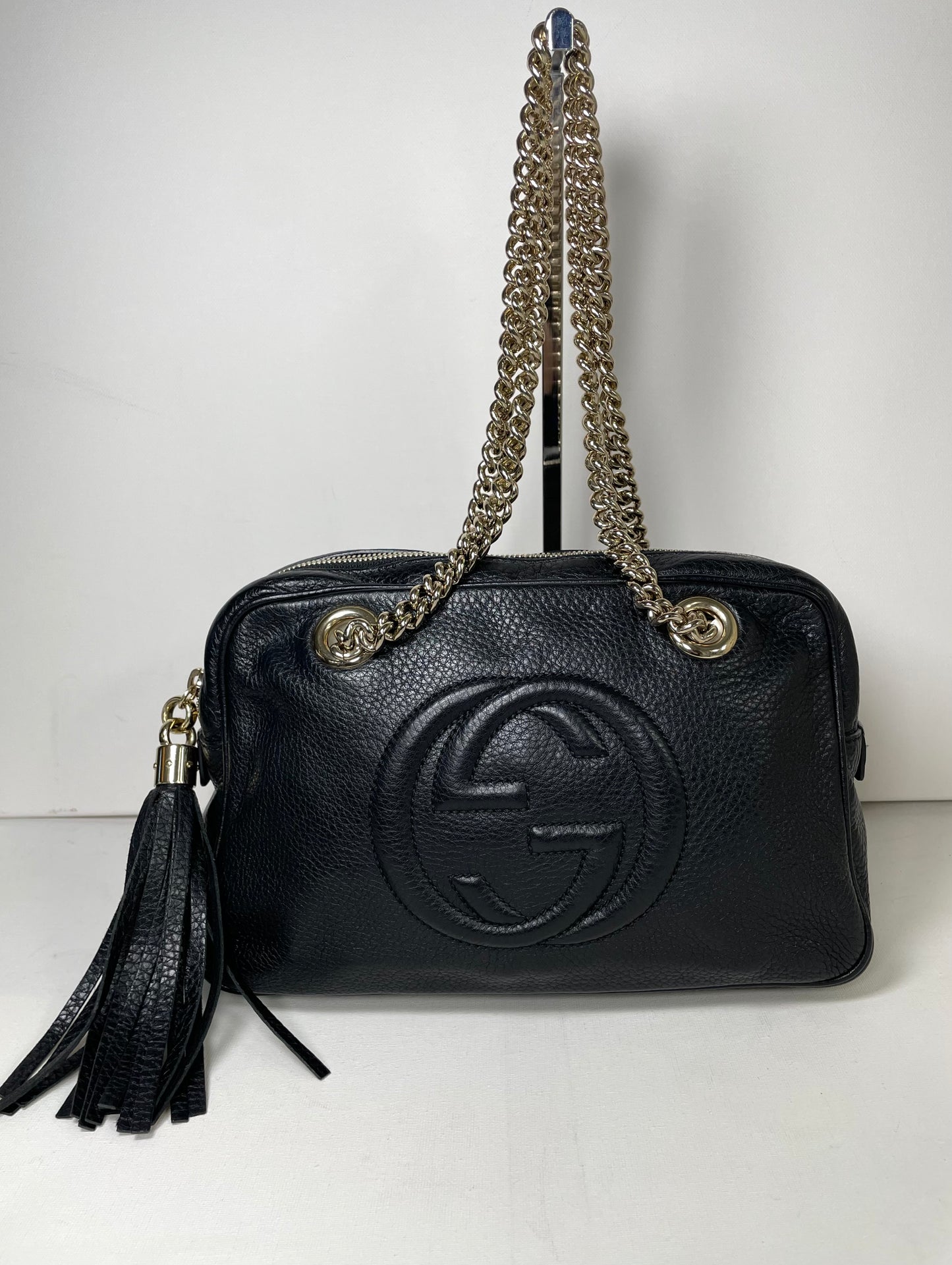 Preloved Gucci Chain Bowling Bag, Small