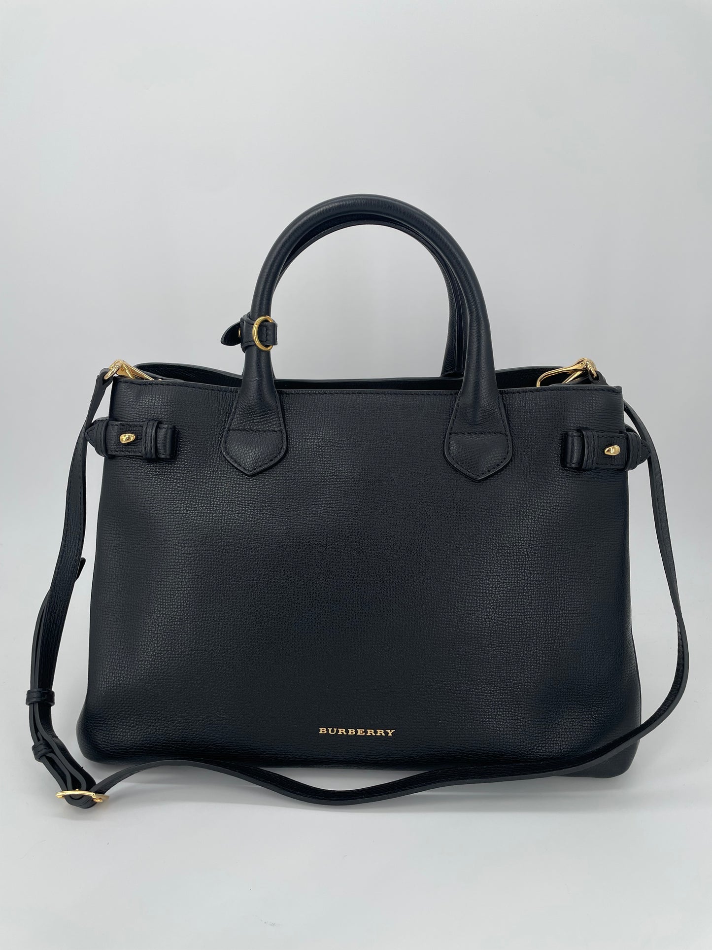 Preloved Burberry Banner Two Way Tote Bag, Medium