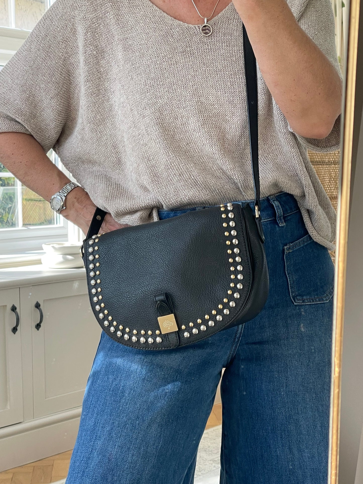 Preloved Mulberry Tessie Satchel shoulder Bag