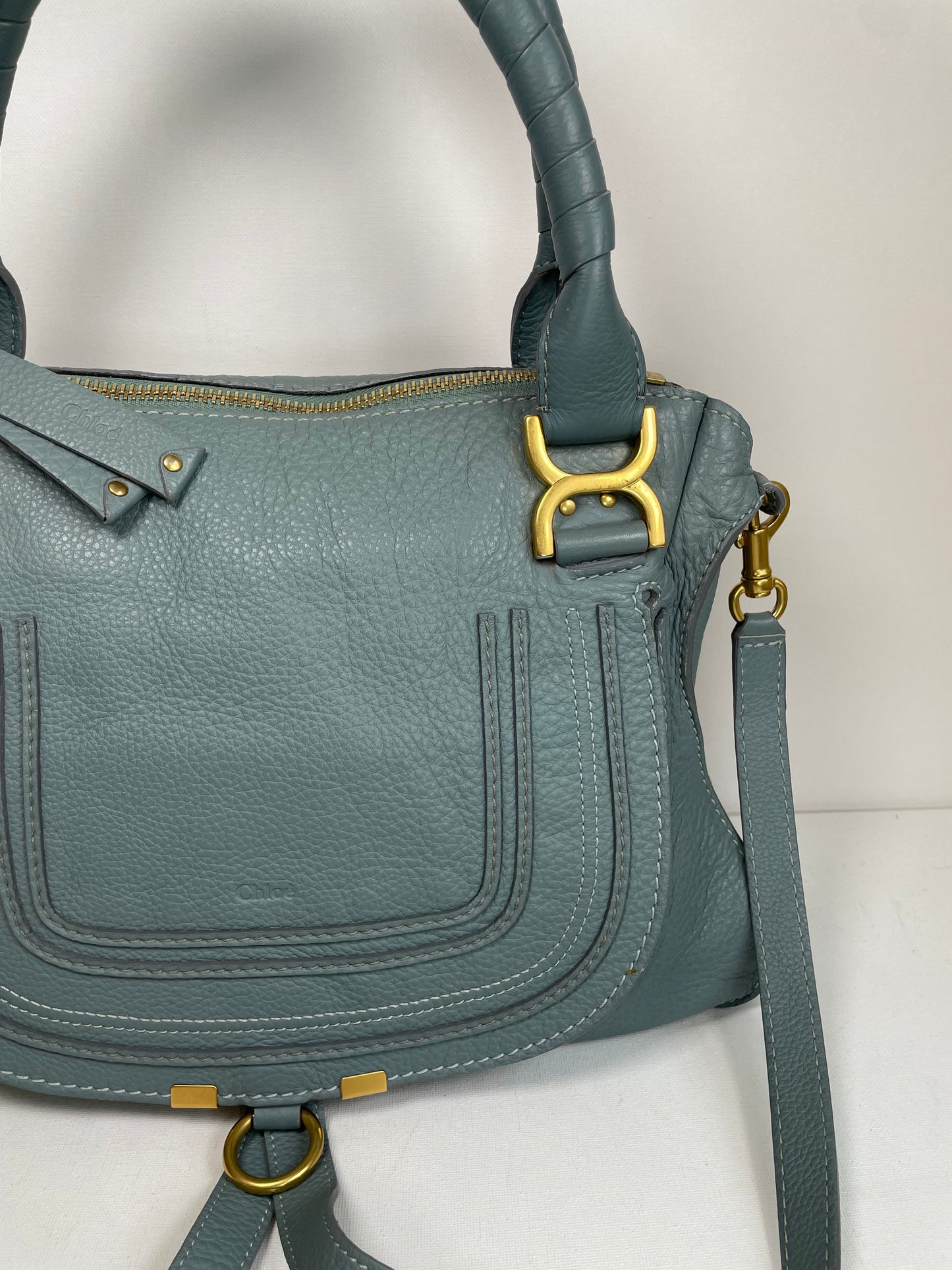 Preloved Chloe Marcie Satchel Bag with long strap, Medium