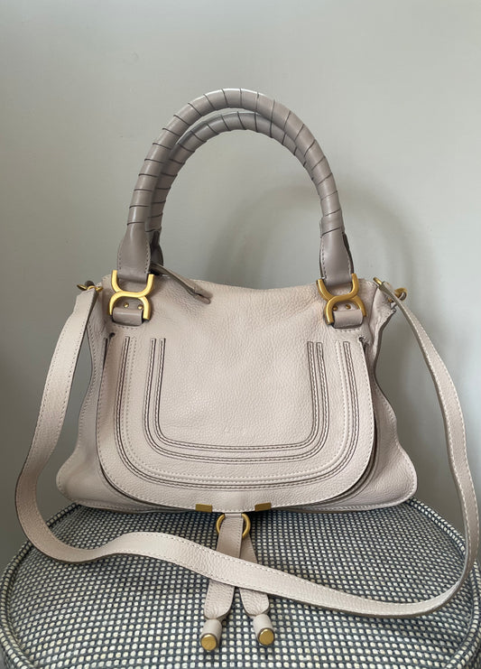 Preloved Chloe Marcie Two Handle Satchel Bag with Long Strap