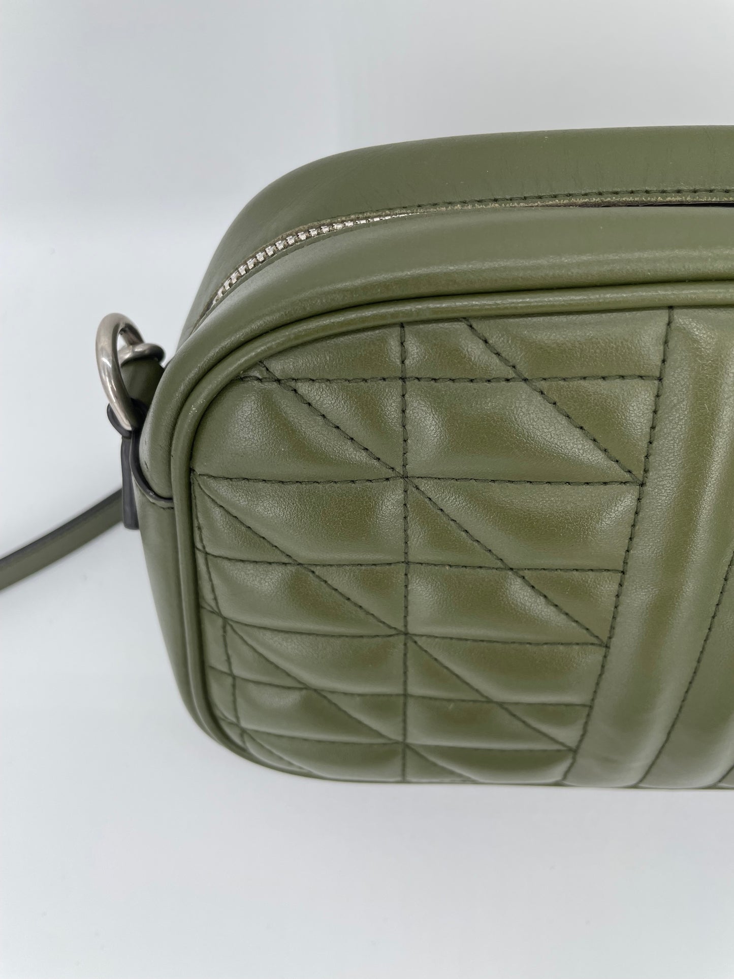 Preloved Gucci Quilted Leather Geometric Marmont Crossbody Bag, Small