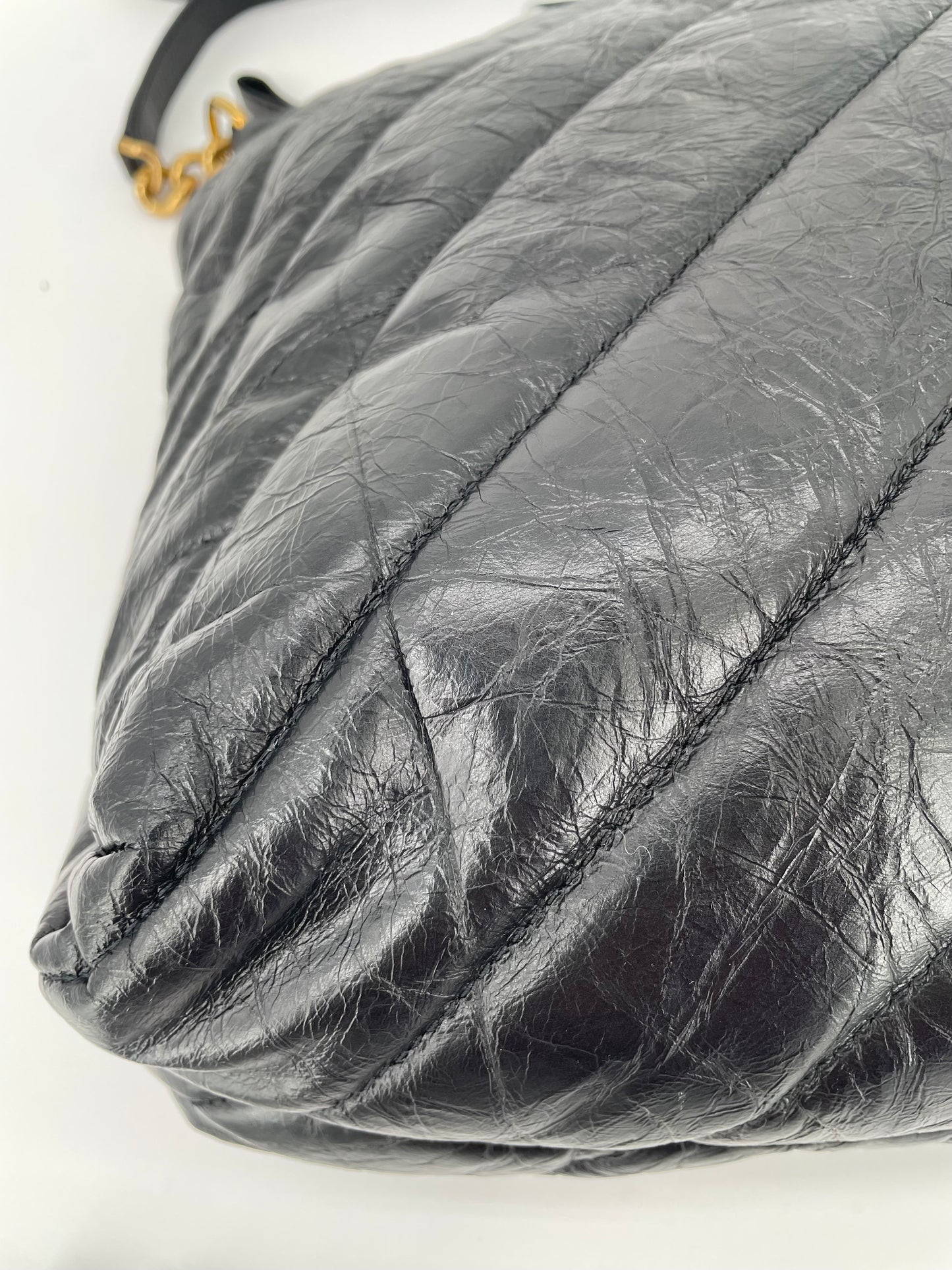 Preloved Balenciaga Quilted Crush Shoulder Bag, Medium