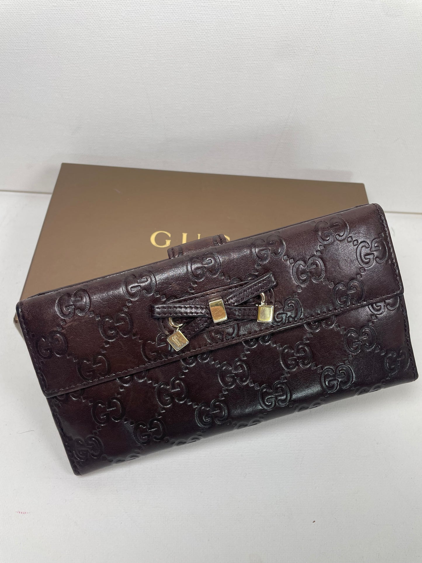 Preloved Gucci Guccissima Bifold long wallet