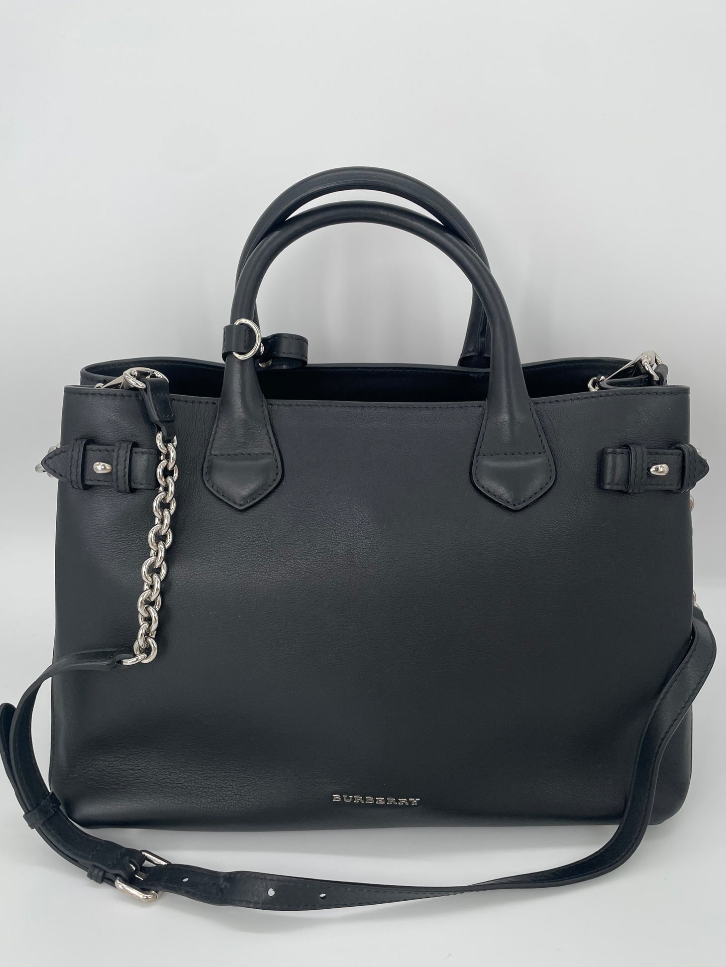 Preloved Burberry Banner Two Way Tote Bag, Medium