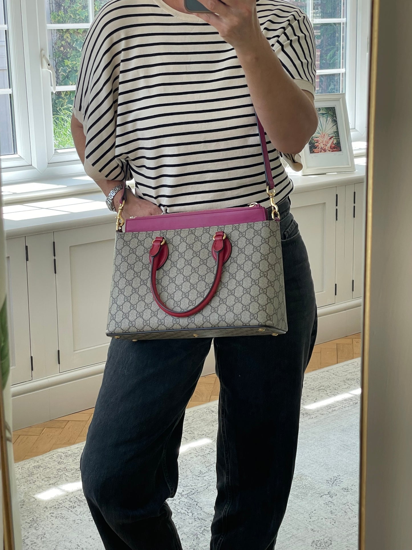 Preloved Gucci Supreme Monogram Tote Bag