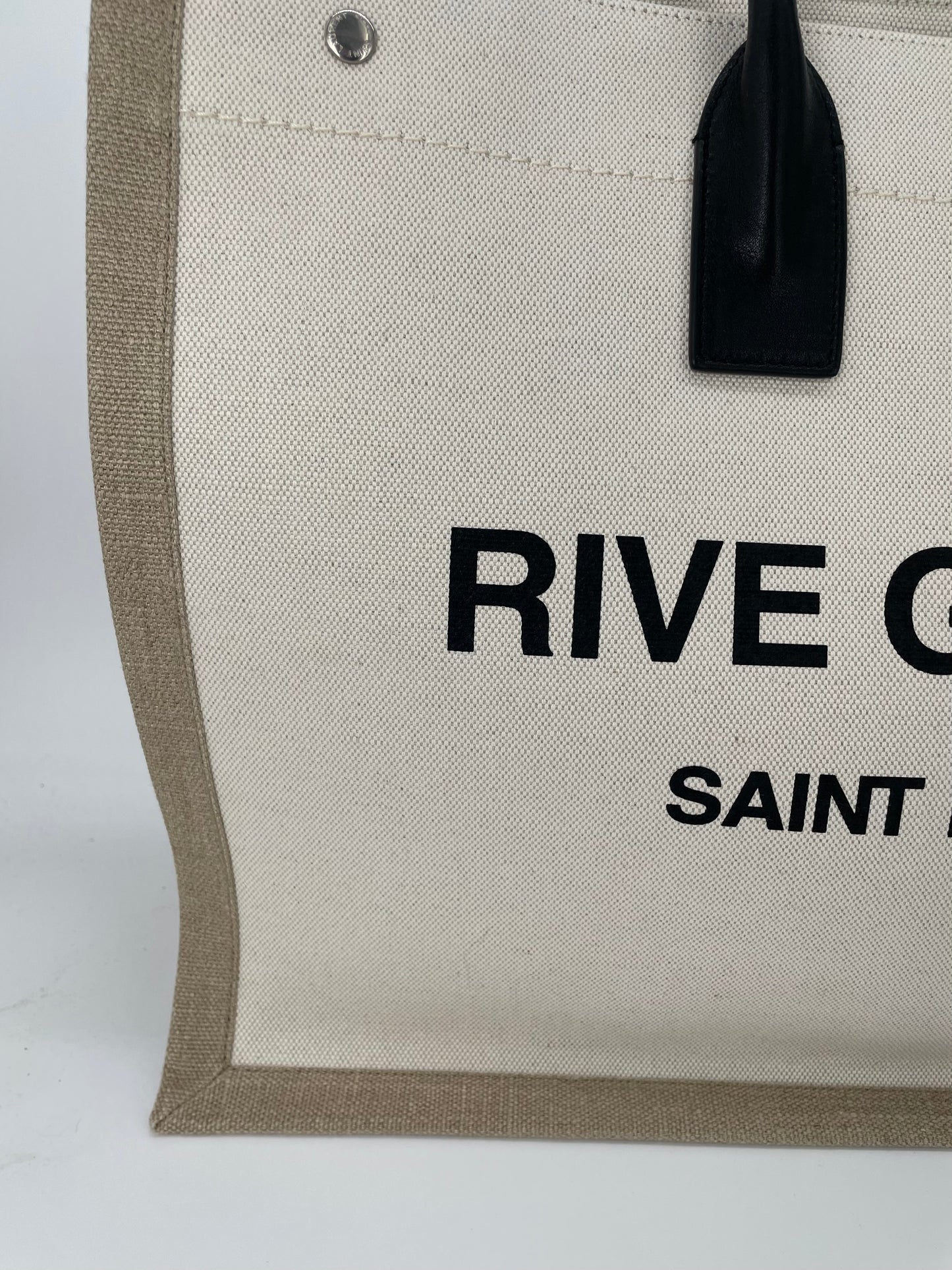 Preloved Yves Saint Laurent Rive Gauche Linen Tote Bag, Large