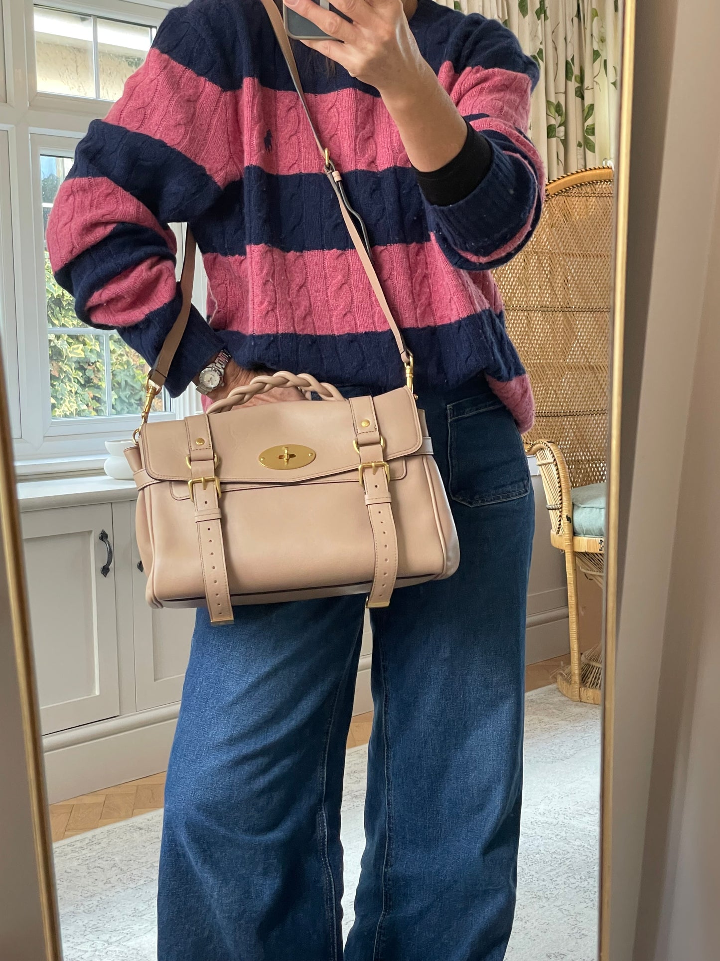 Preloved Mulberry Alexa Satchel Bag, Regular