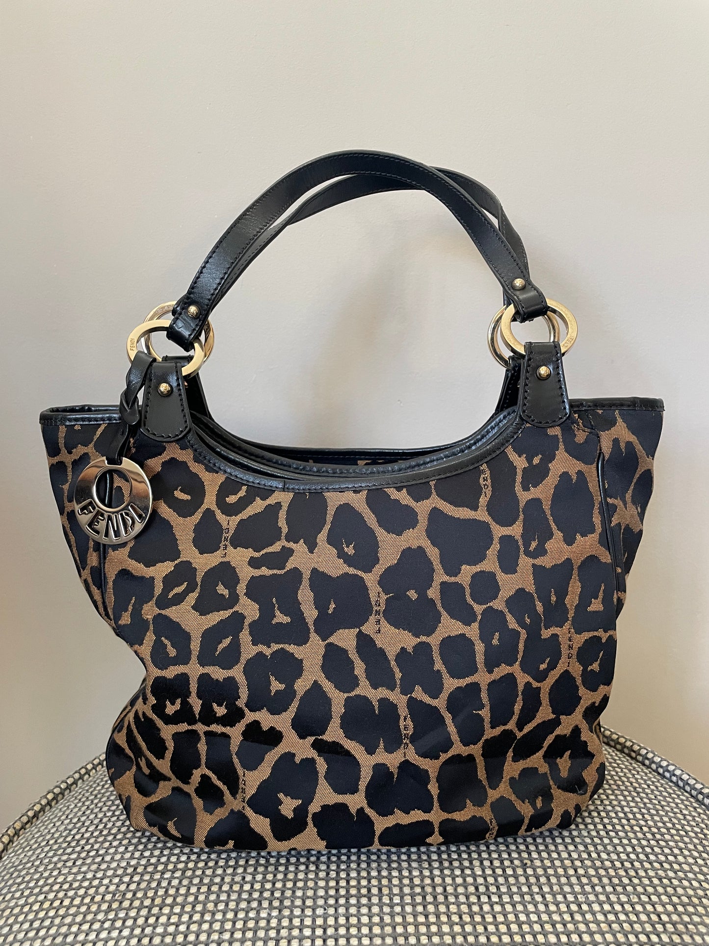 Preloved, Vintage Fendi Chef Canvas Shoulder tote bag