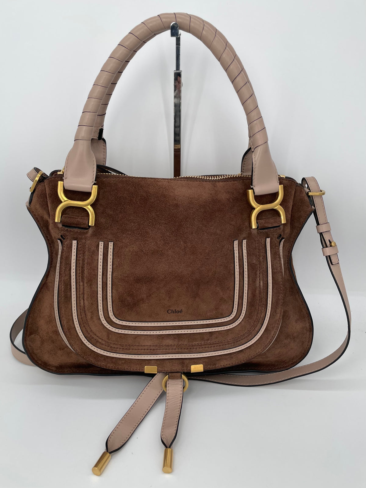 Preloved Chloe Marcie Two Handle Satchel Bag with Long Strap