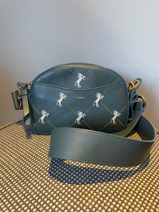 Preloved Chloe Embroidered Galloping Horse Crossbody Bag