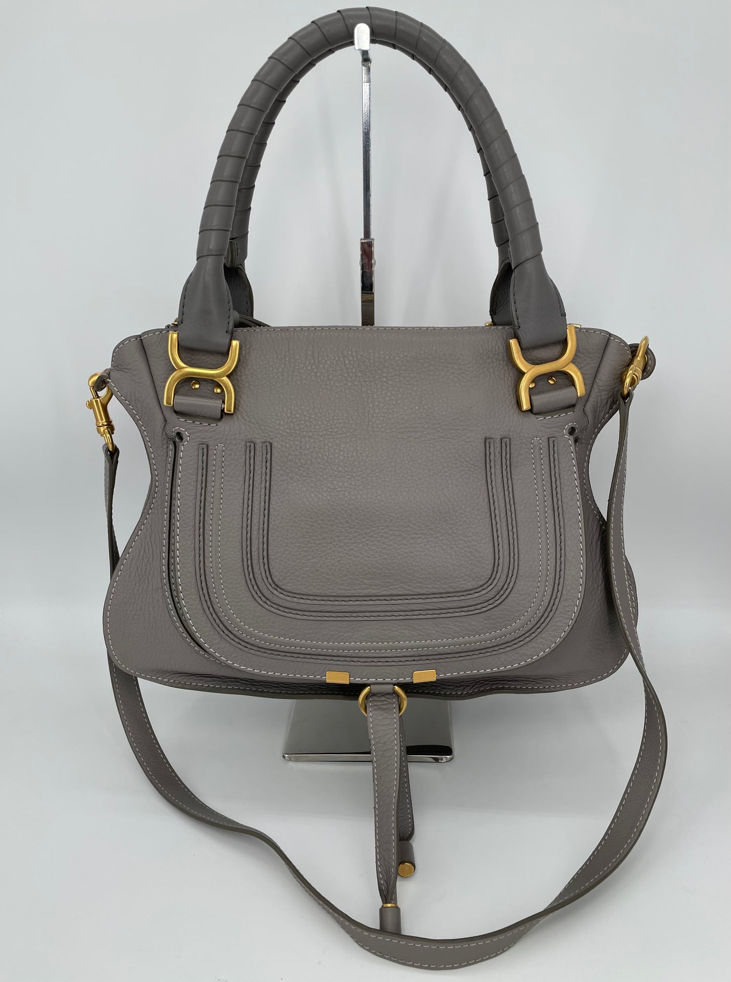 Preloved Chloe Marcie Two Handle Satchel Bag with Long Strap