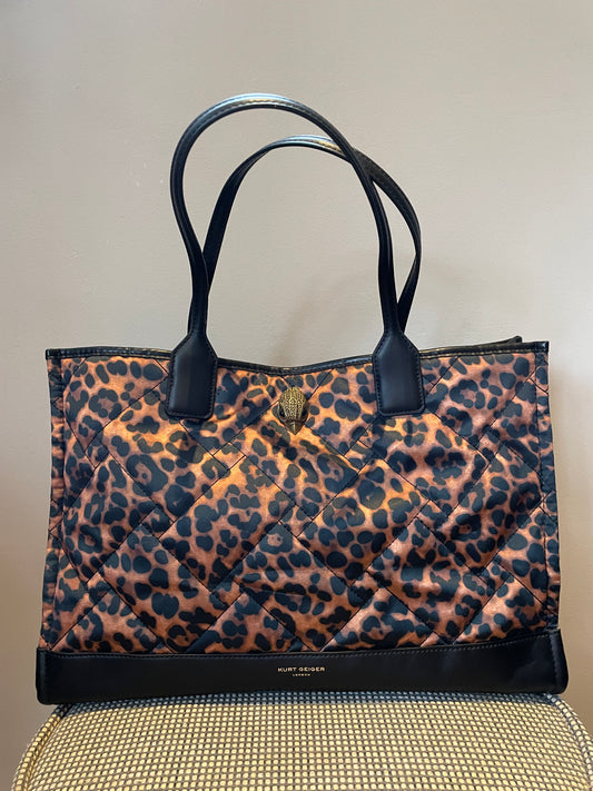 Preloved Kurt Geiger Leopard Print Shopping Tote Bag