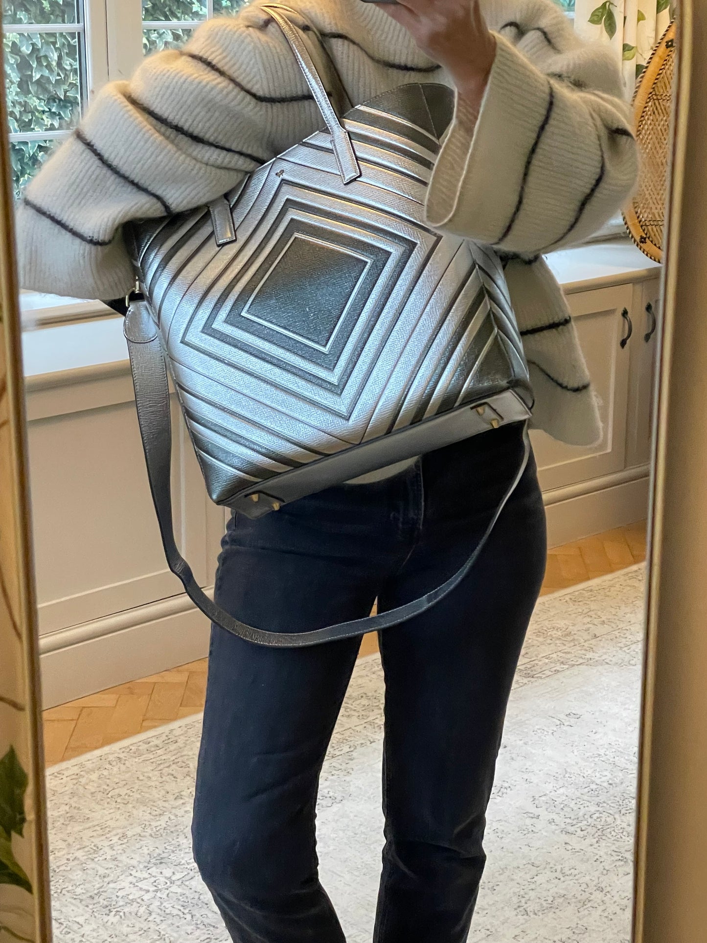 Preloved Anya Hindmarch Ebury Shopping Tote Bag