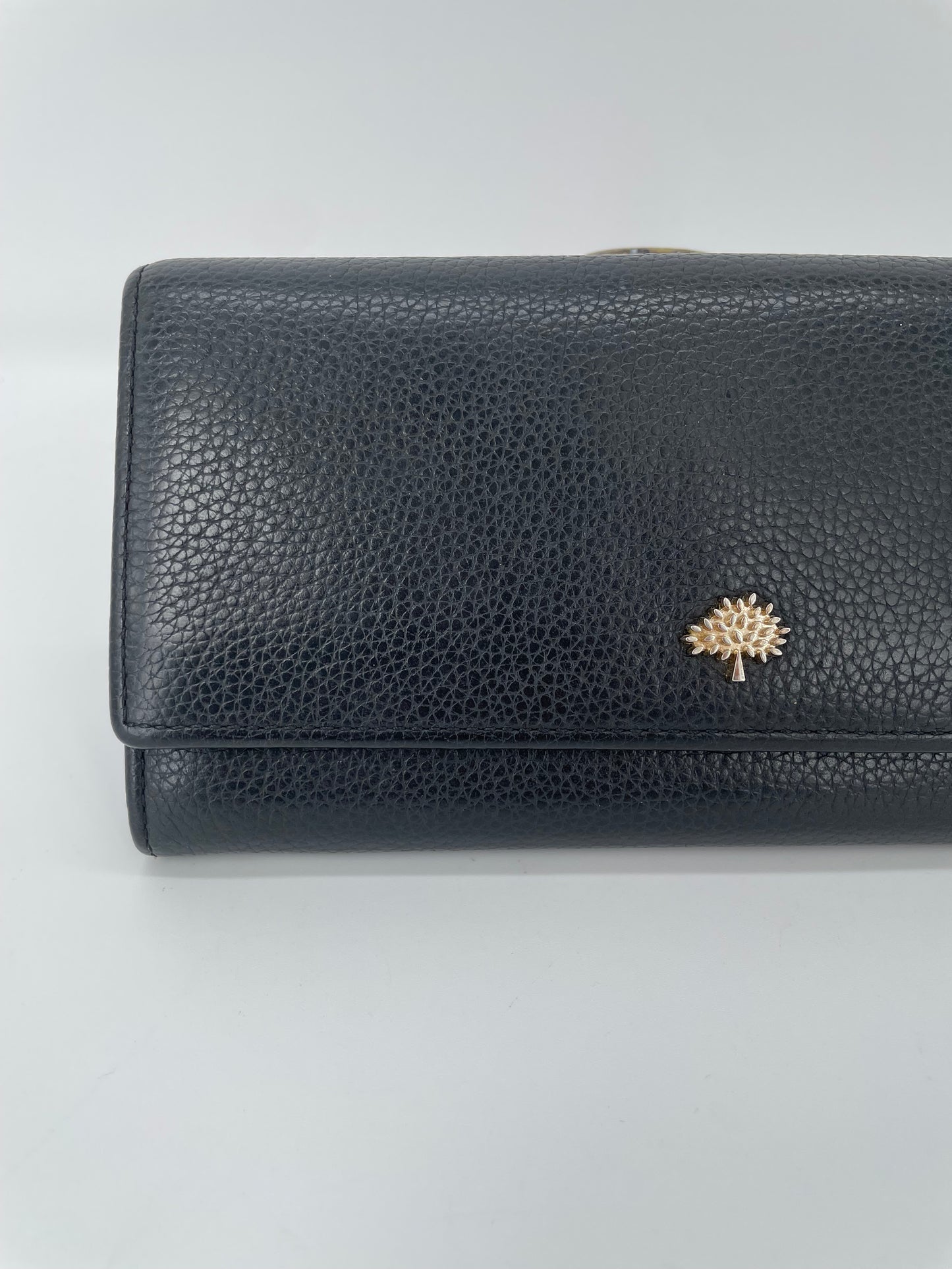 Preloved Mulberry Continental Tree Classic Grain Wallet