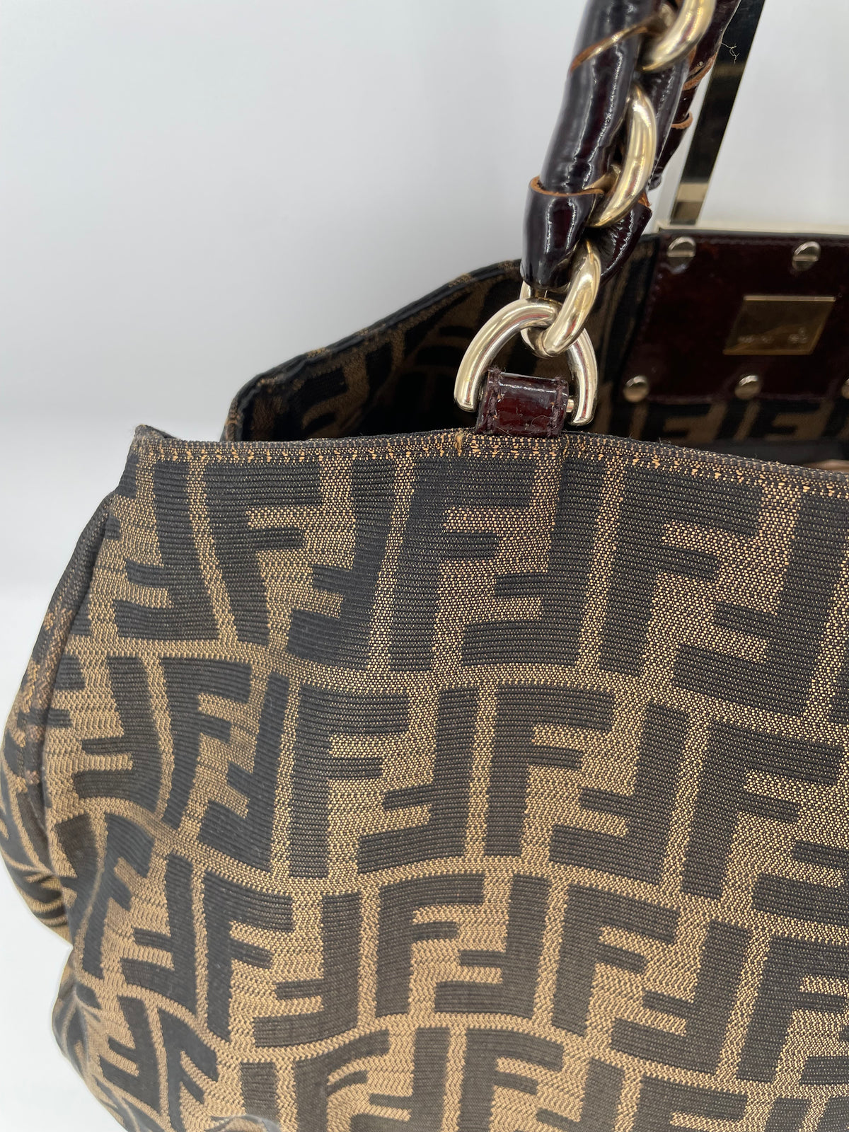 Preloved Fendi Zucca Mia Tote Bag, Large