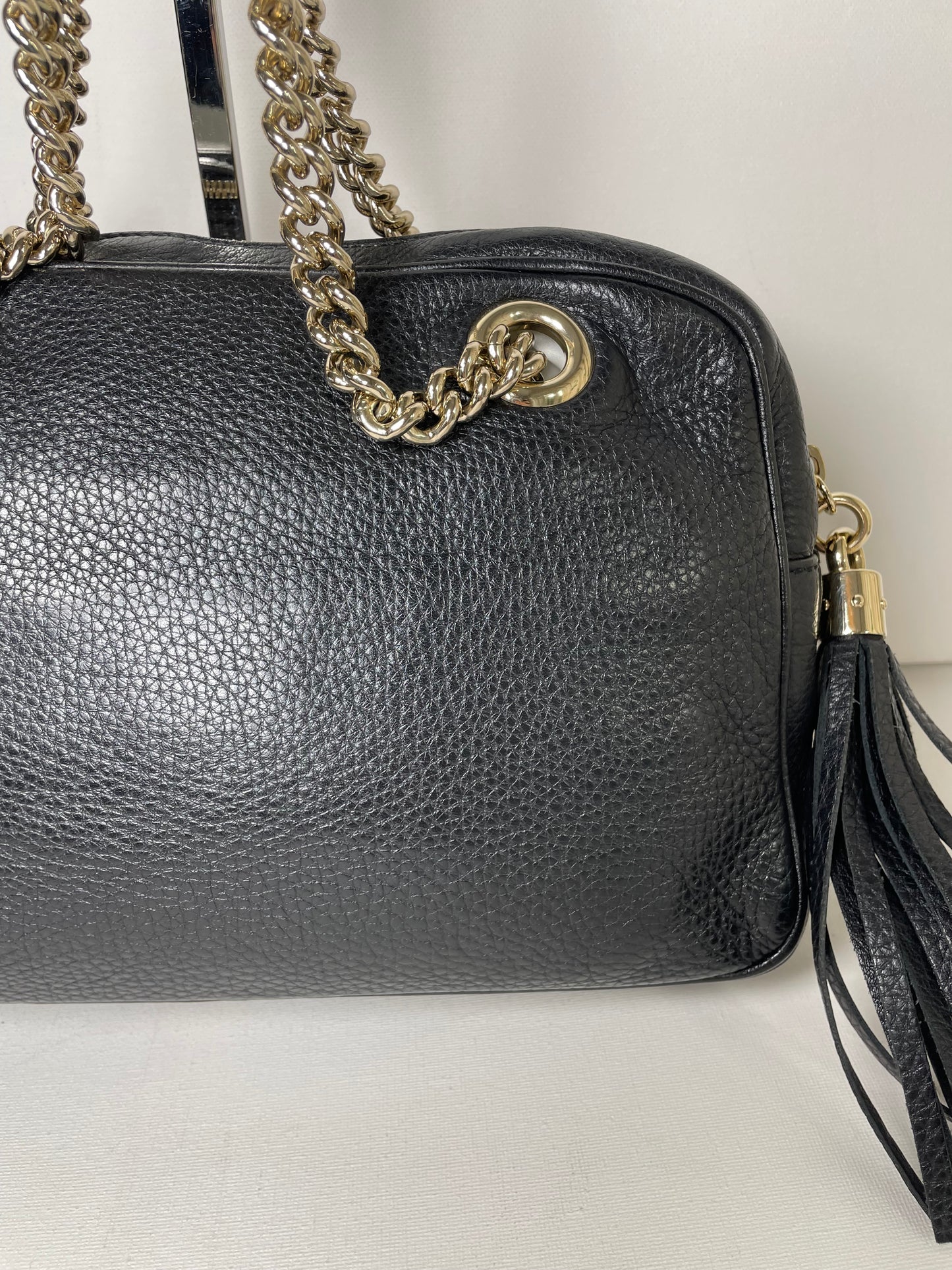 Preloved Gucci Chain Bowling Bag, Small