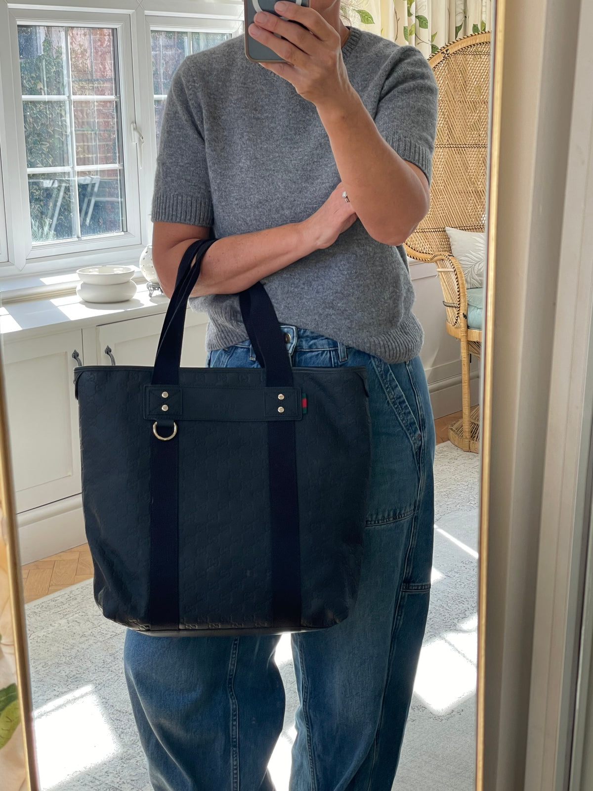 Preloved Gucci Guccissima Shoulder Tote Bag