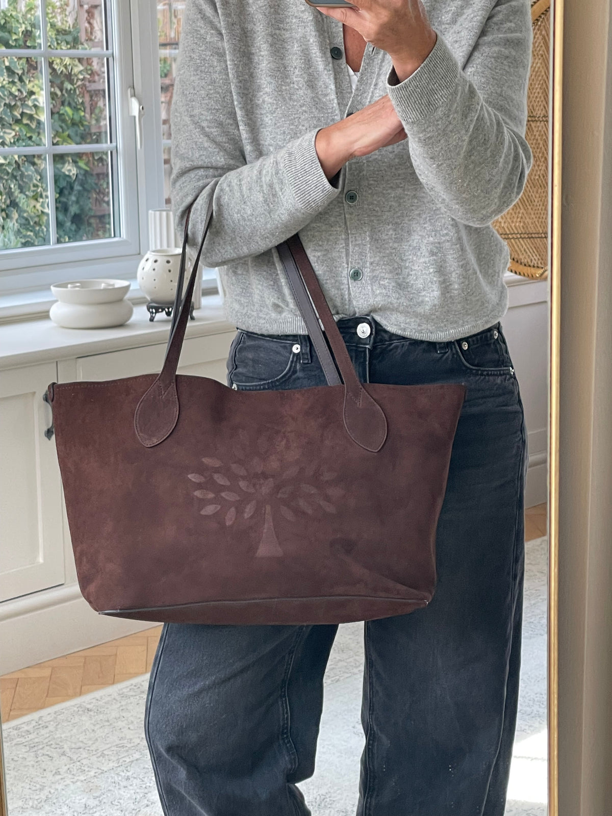 Preloved Mulberry Oversized Tree Shopping Tote
