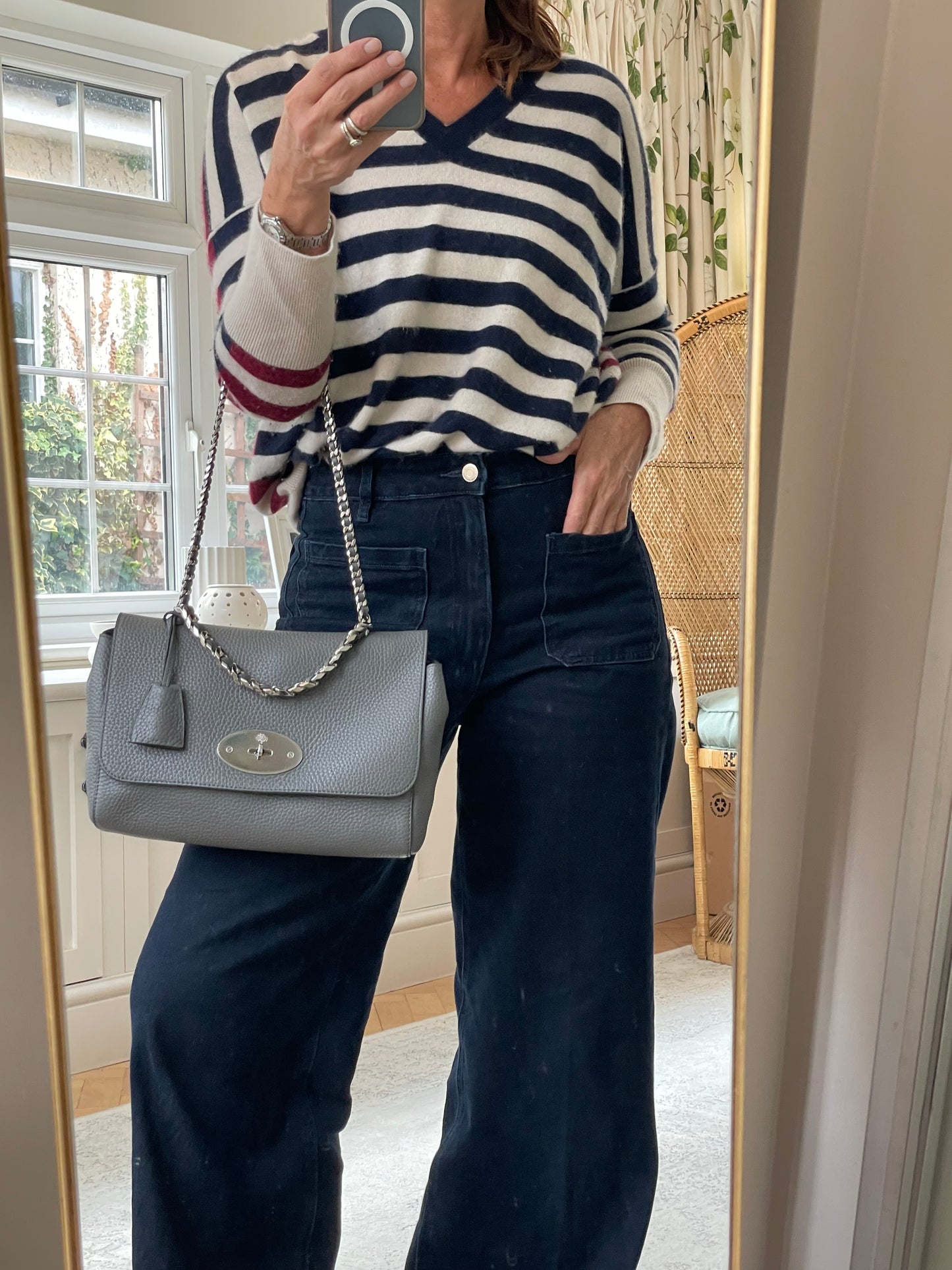 Preloved Mulberry Lily Top Handle Shoulder Bag