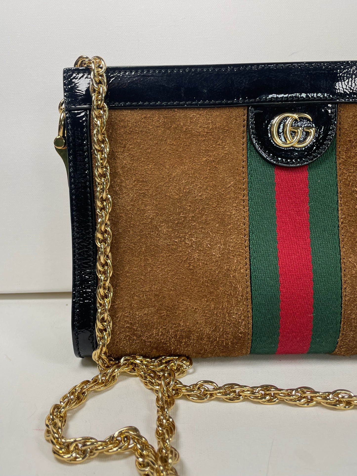 Preloved Gucci GG Web Ophidia Shoulder Bag, Small