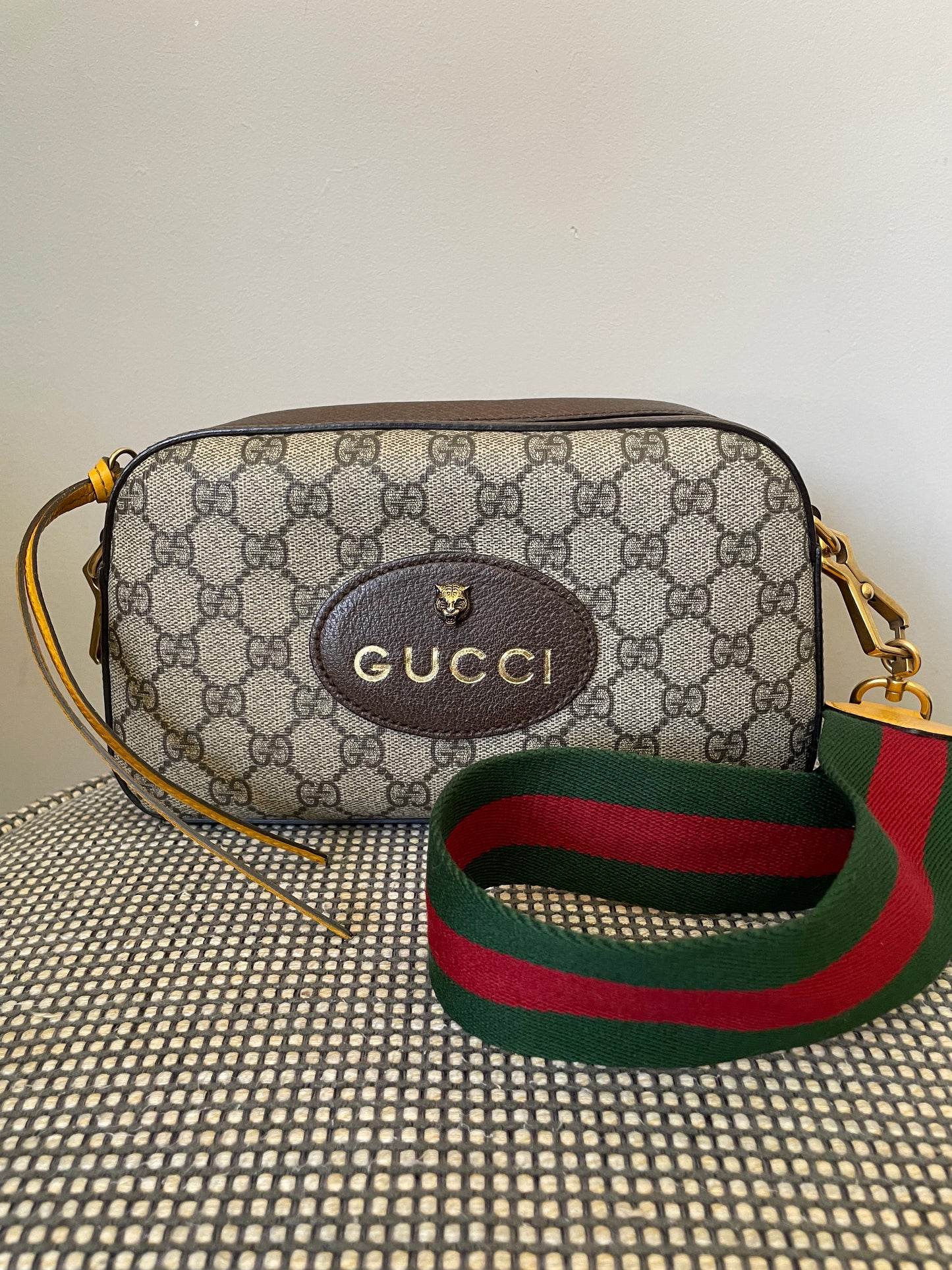 Preloved Gucci GG Supreme Monogram Web Neo Vintage Shoulder Bag