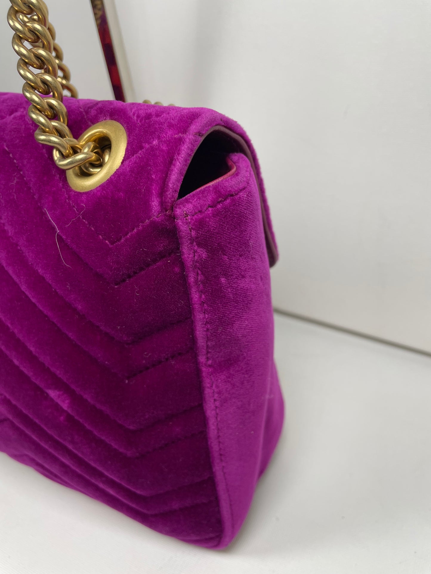 Preloved Gucci  Embroidered ‘LOVED’ Marmont shoulder Bag, Medium