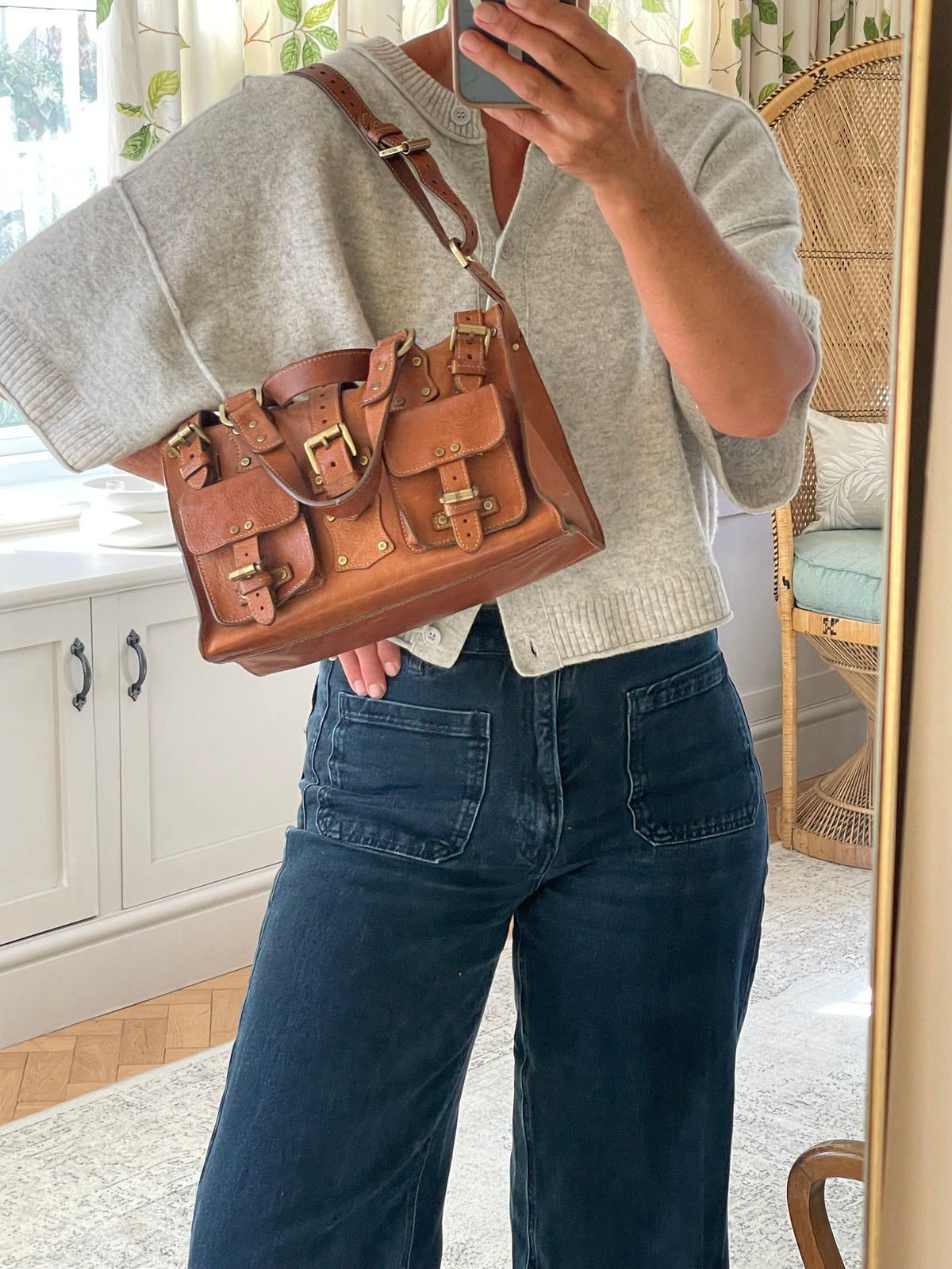 Preloved Mulberry Vintage Roxanne Satchel Shoulder Bag, Small