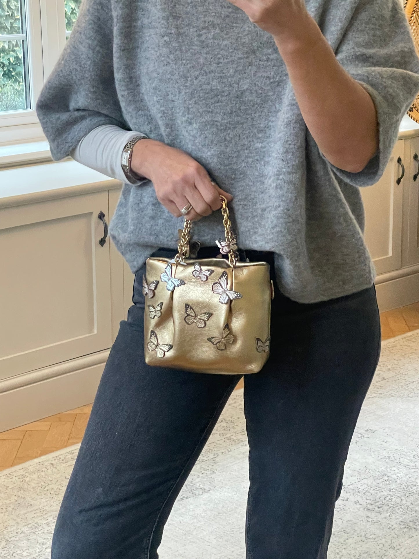 Preloved Aquazzura Papillion Tote Bag, Mini