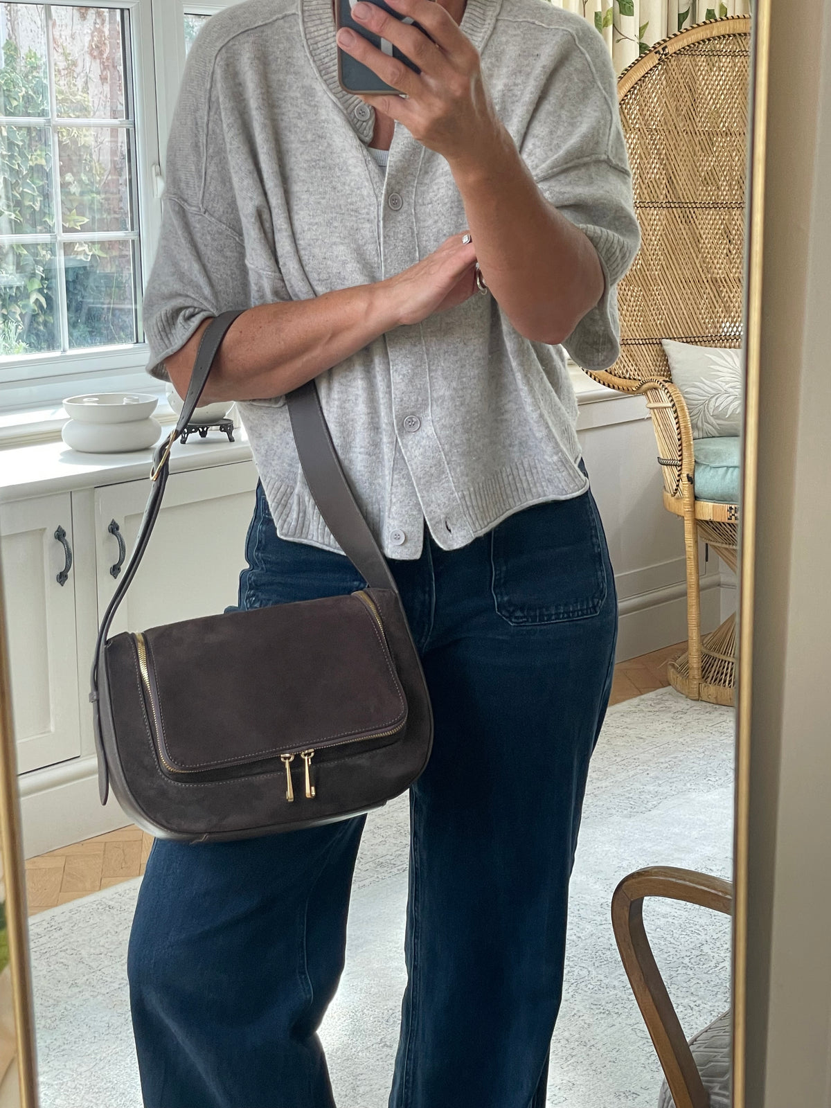 Preloved Anya Hindmarch Soft Vere Shoulder Bag, Medium