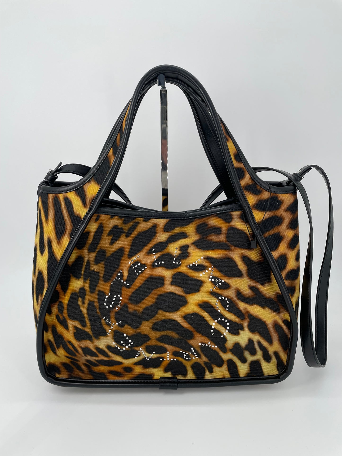 Preloved Stella McCartney Leopard Print Studded Tote Bag