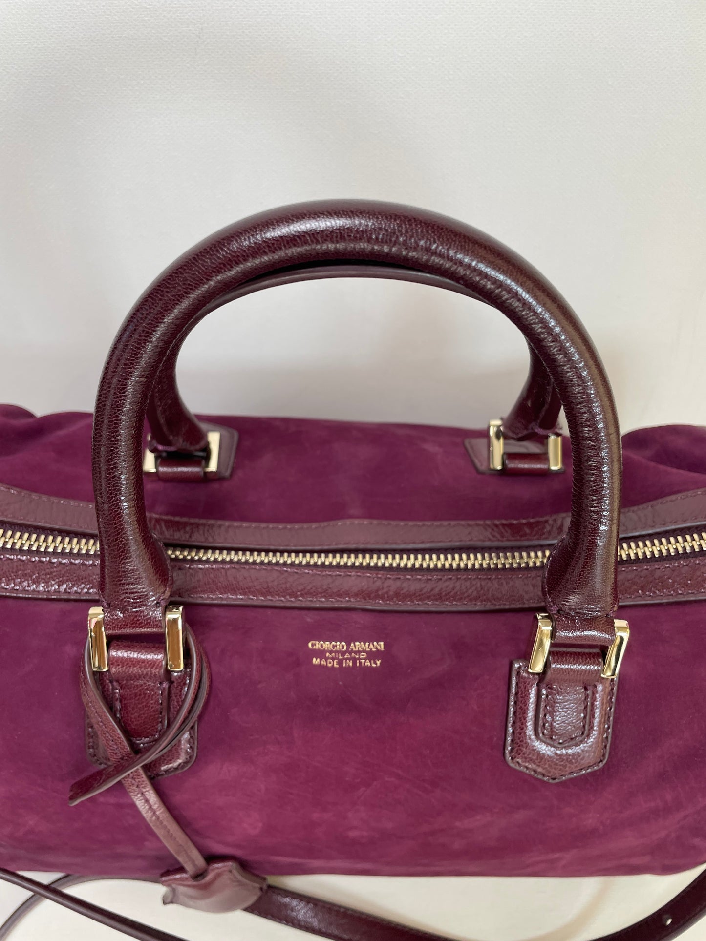 Preloved Giorgio Armani Boston Bag with long strap
