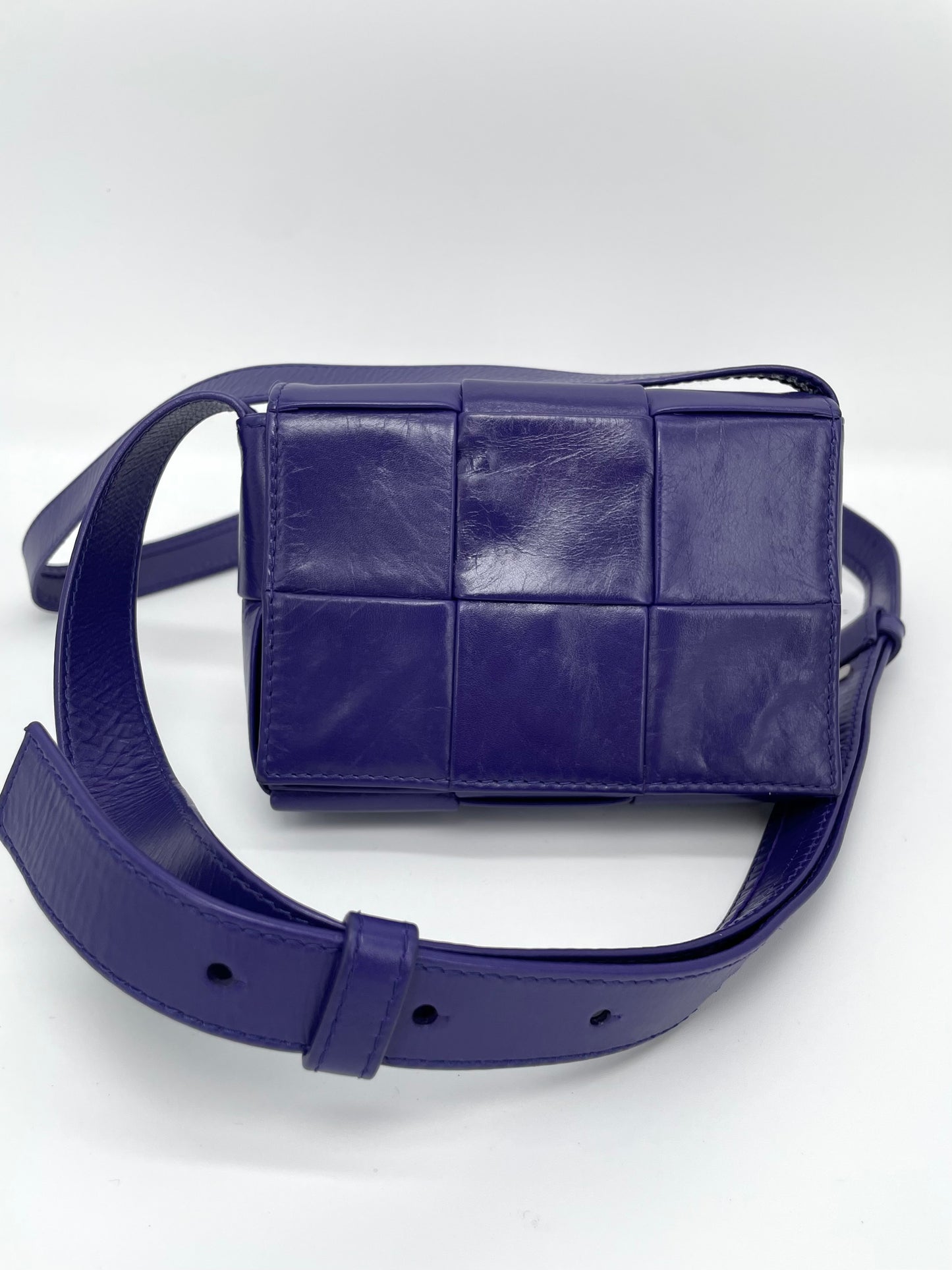 Preloved Bottega Veneta Paper Maxi Intreccio Cassette Crossbody Bag, Mini