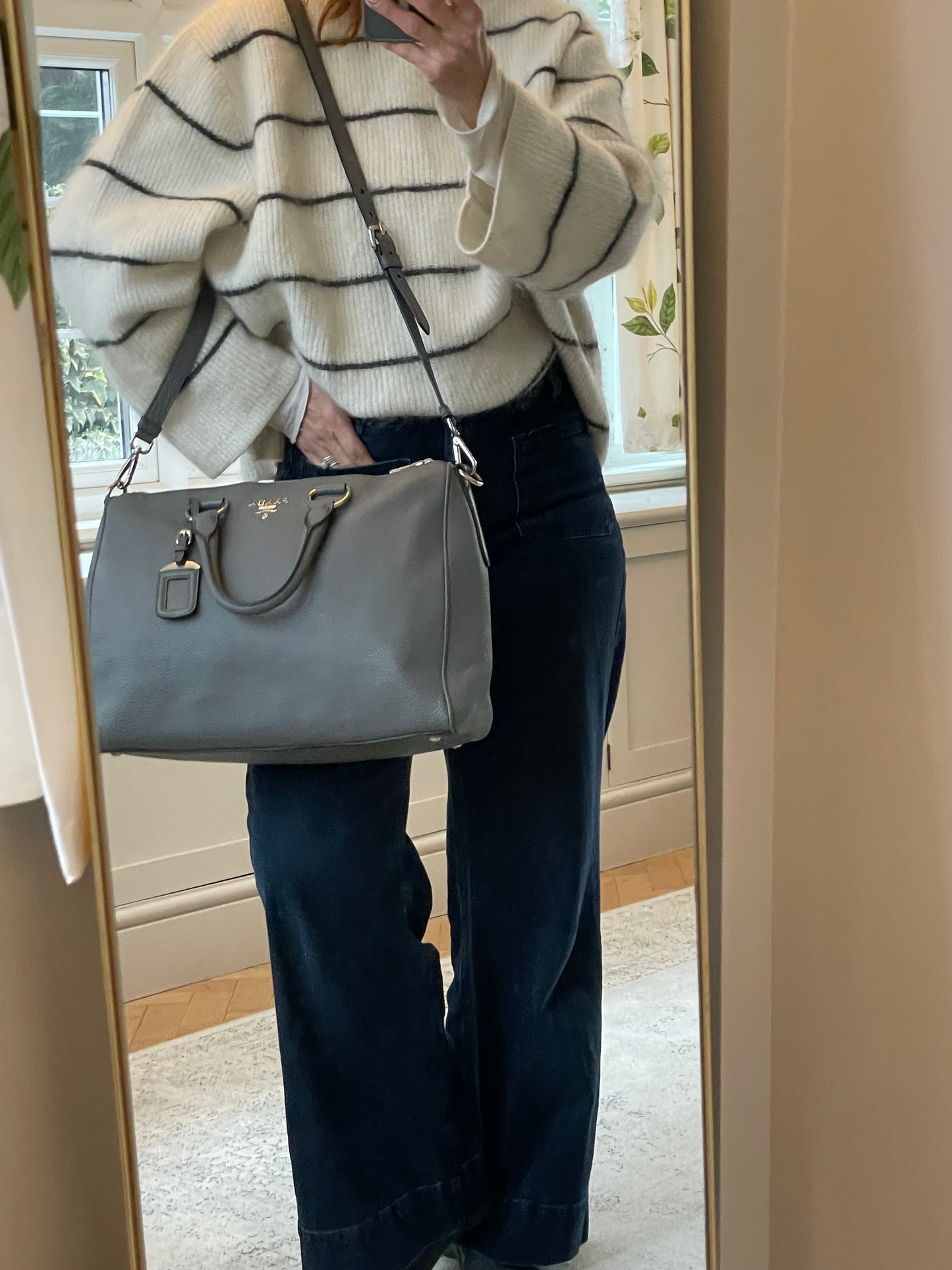 Preloved Prada Vitello Phenix Two Way Tote Bag, Large