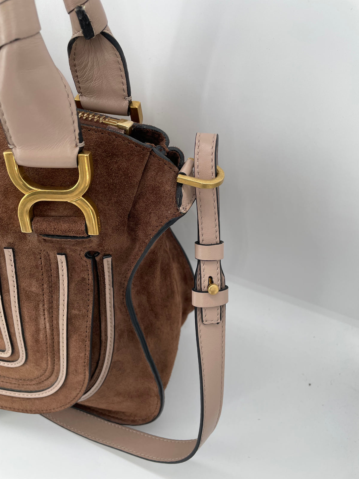 Preloved Chloe Marcie Two Handle Satchel Bag with Long Strap