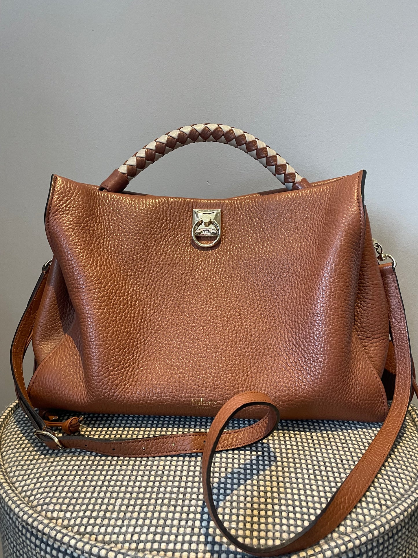 Preloved Mulberry Iris Top Handle Tote Bag, Large