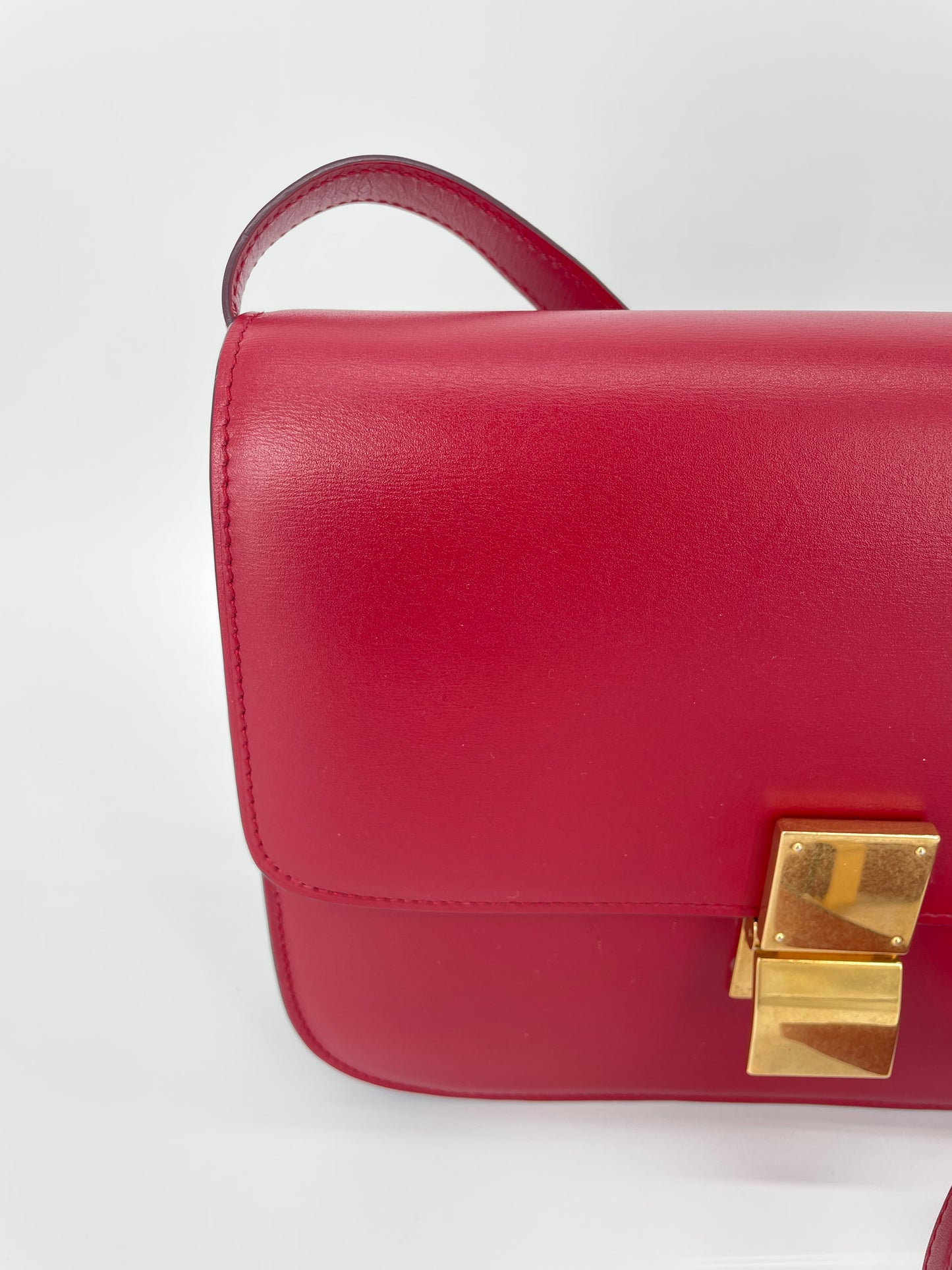 Preloved Celine Classic Box Shoulder Bag, Mesium