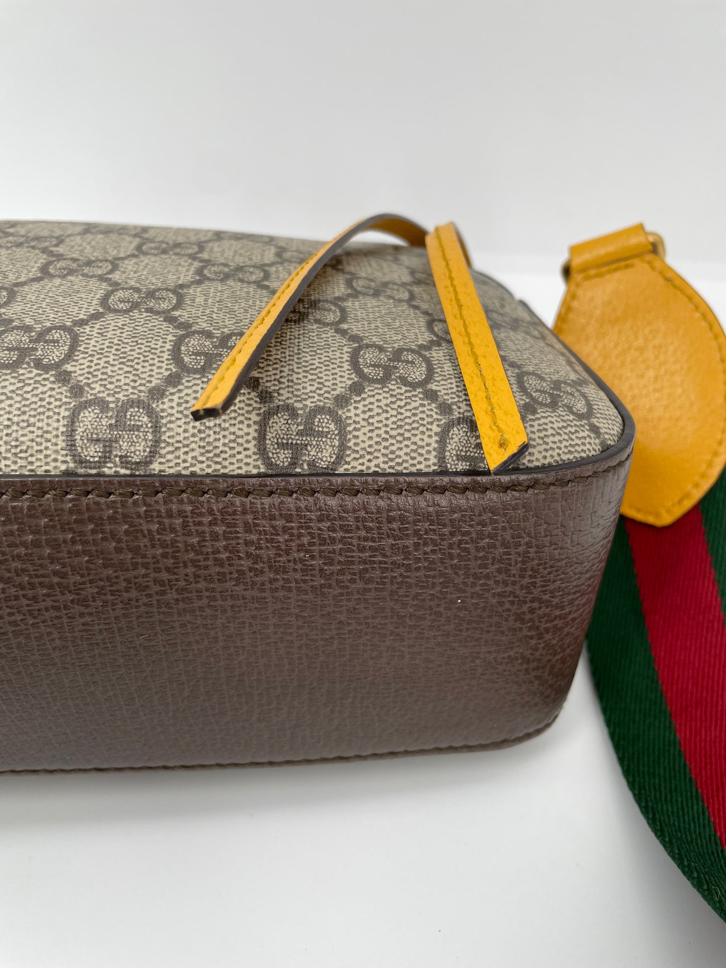 Preloved Gucci GG Supreme Monogram Web Neo Vintage Shoulder Bag