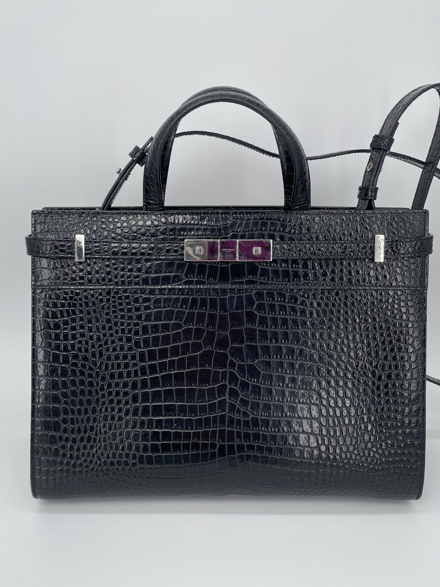 Preloved Saint Laurent Manhattan Tote Bag with Long Strap