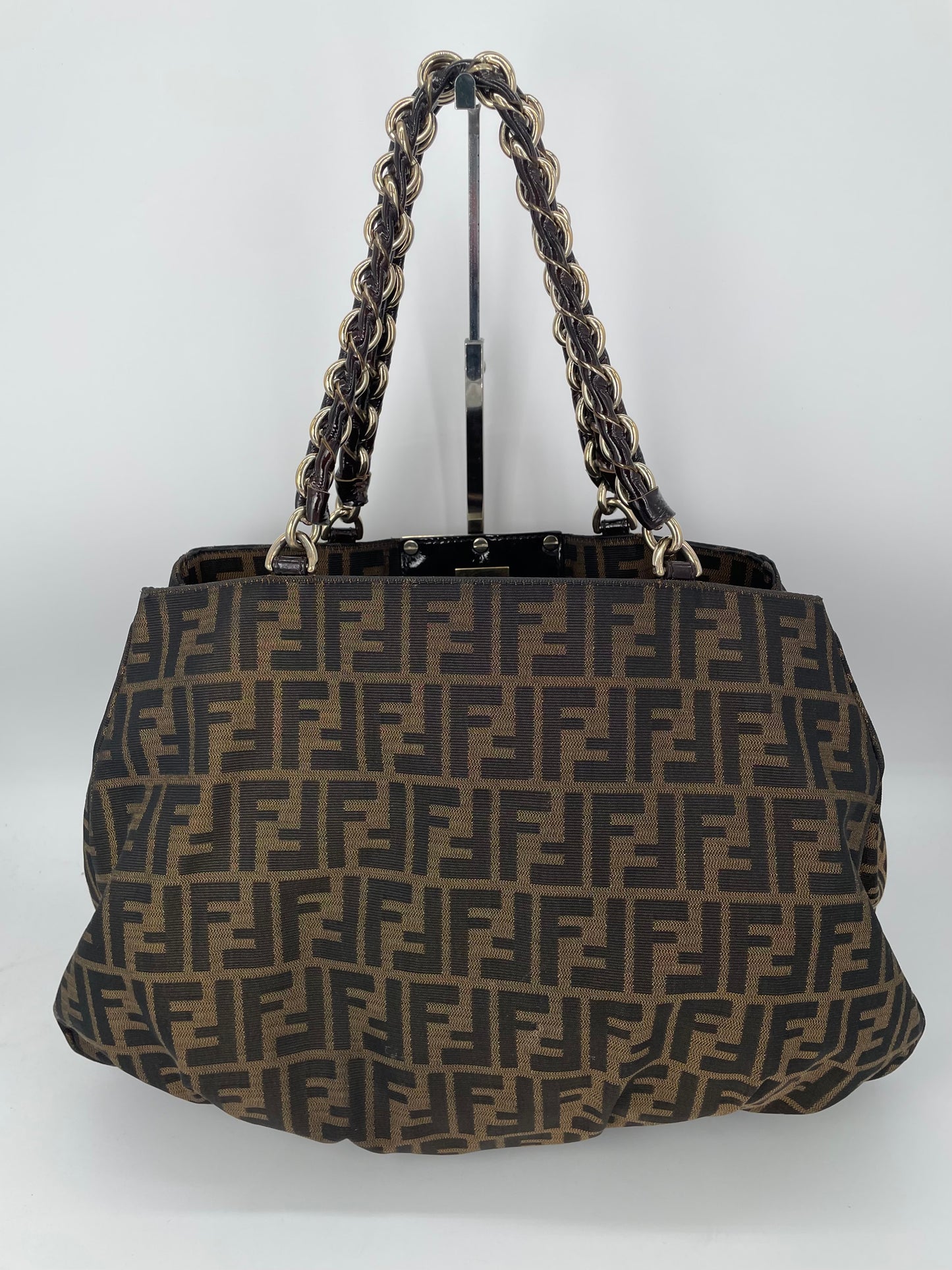 Preloved Fendi Zucca Mia Tote Bag, Large
