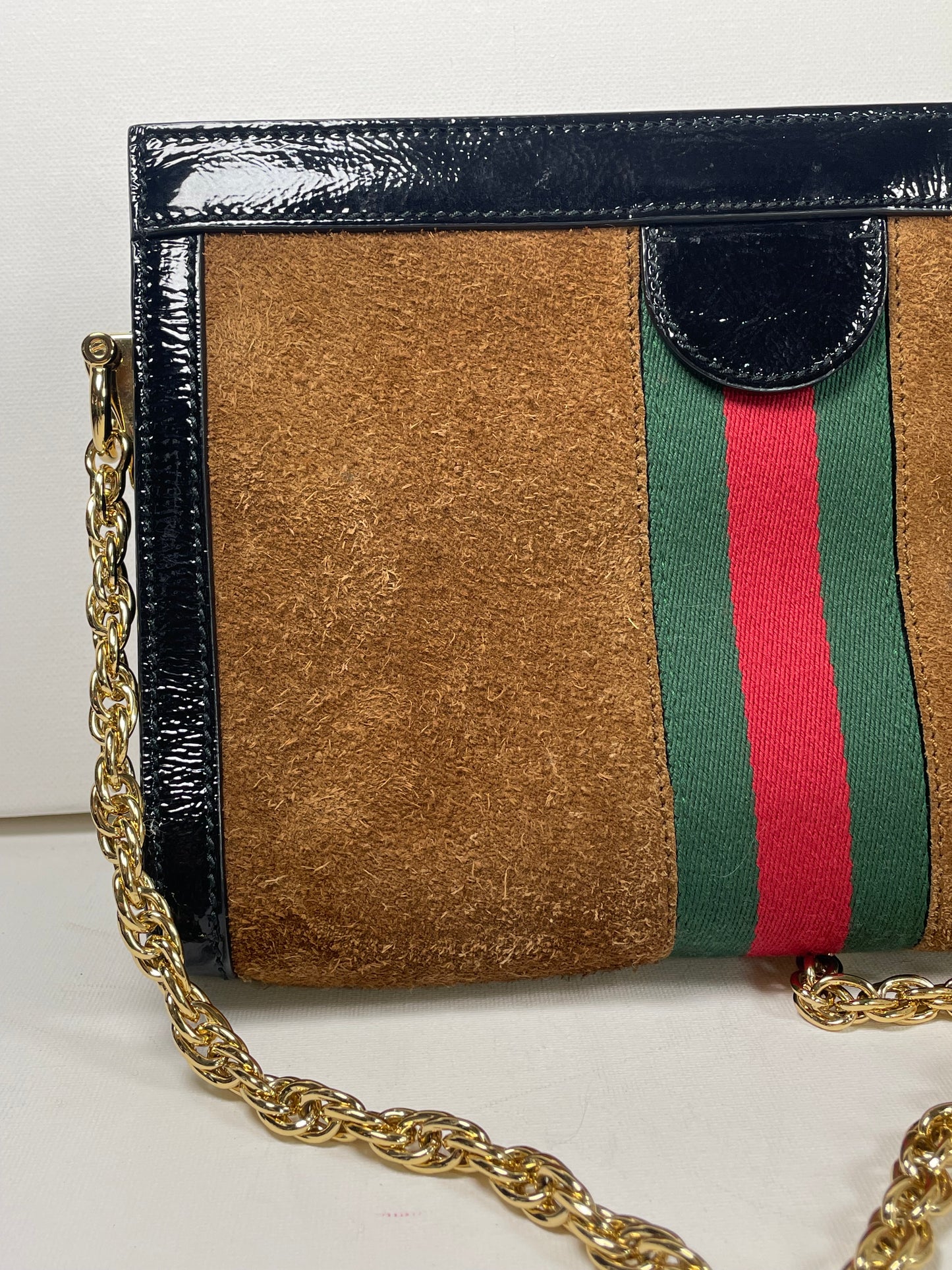 Preloved Gucci GG Web Ophidia Shoulder Bag, Small