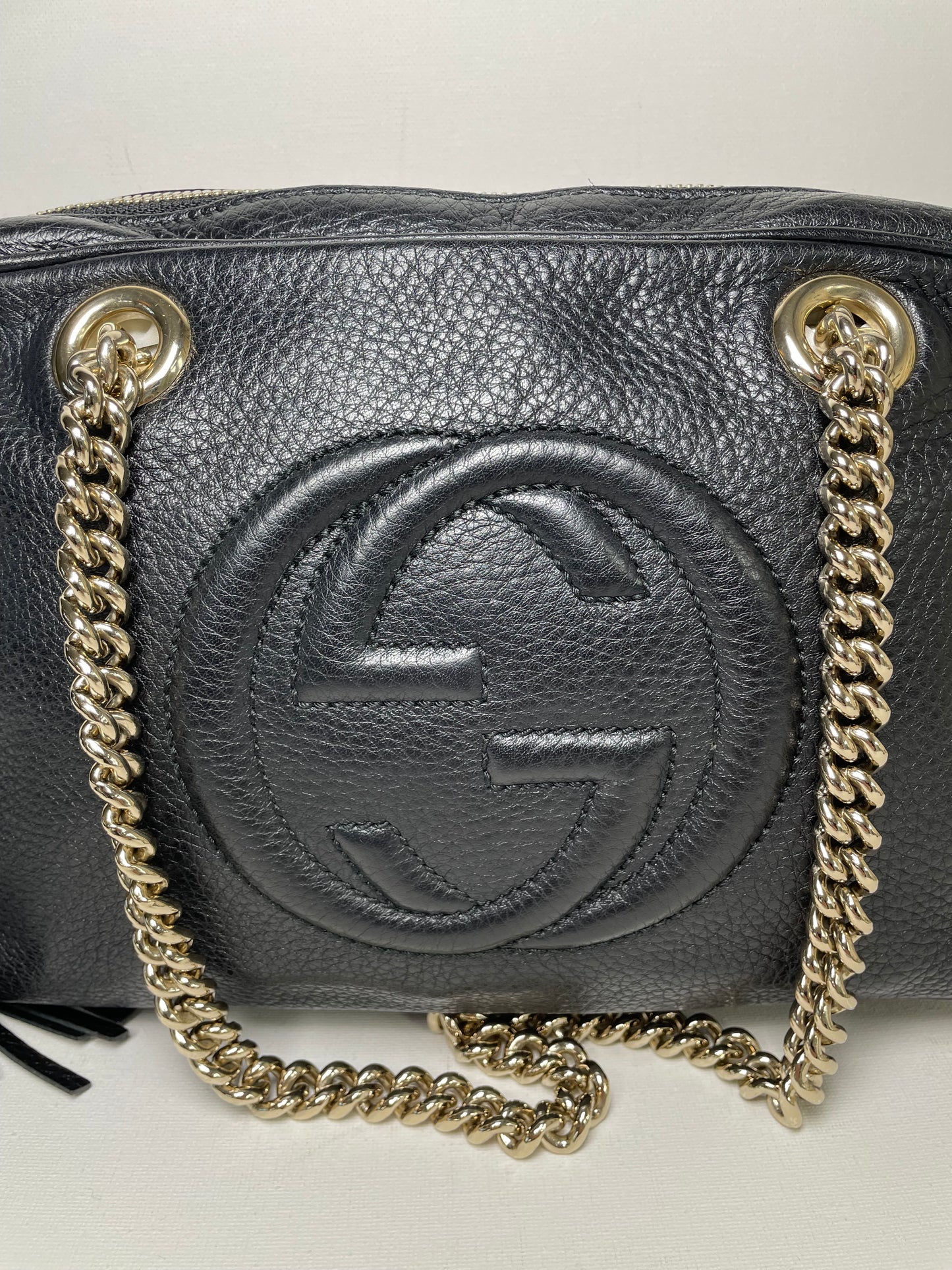 Preloved Gucci Chain Bowling Bag, Small